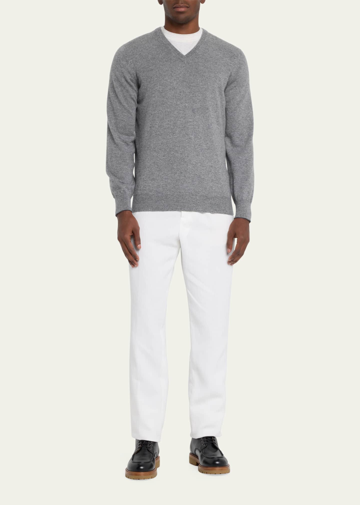 Brunello Cucinelli Men's Cashmere V-Neck Sweater - Bergdorf