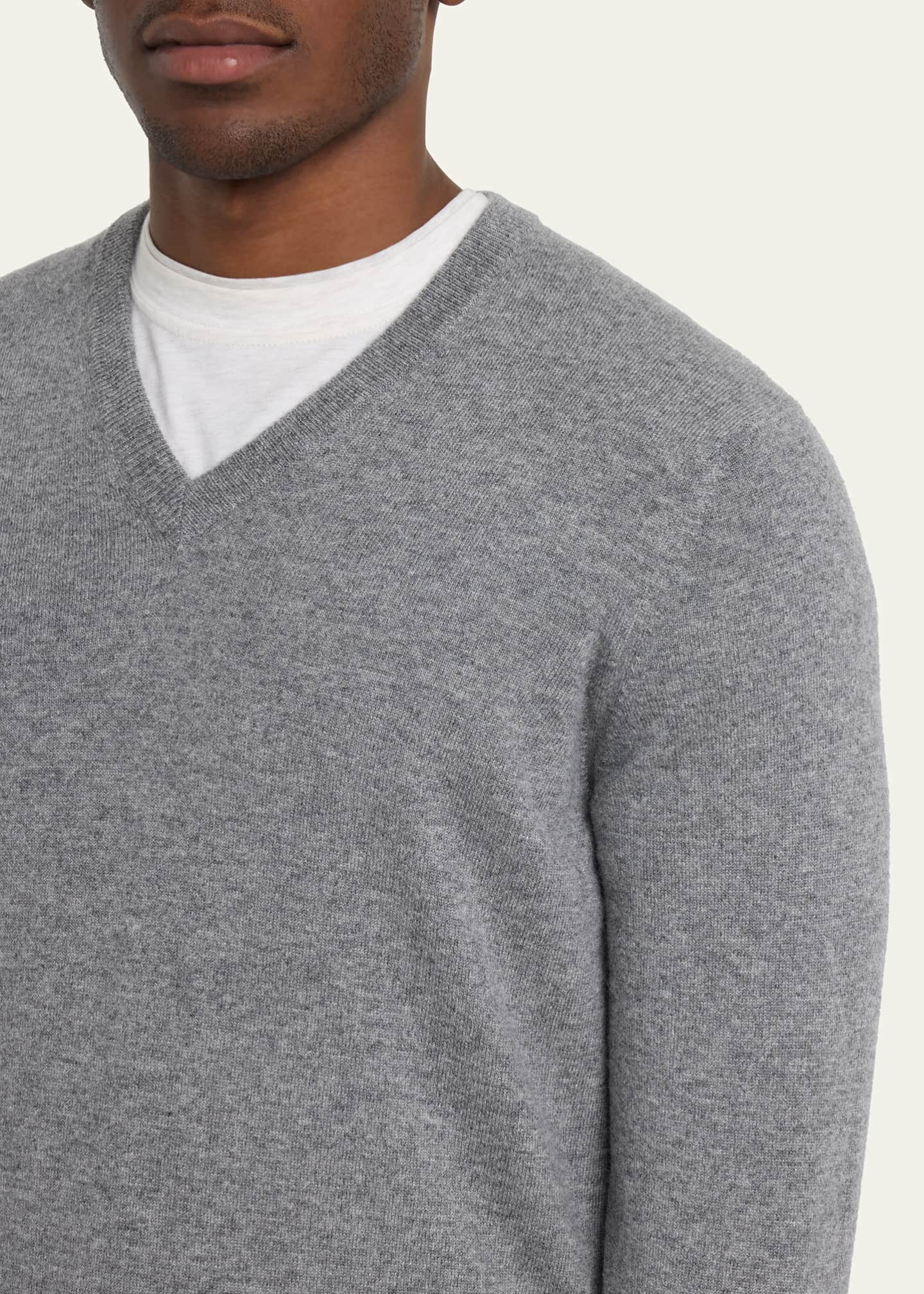 Brunello Cucinelli Men's Cashmere V-Neck Sweater - Bergdorf