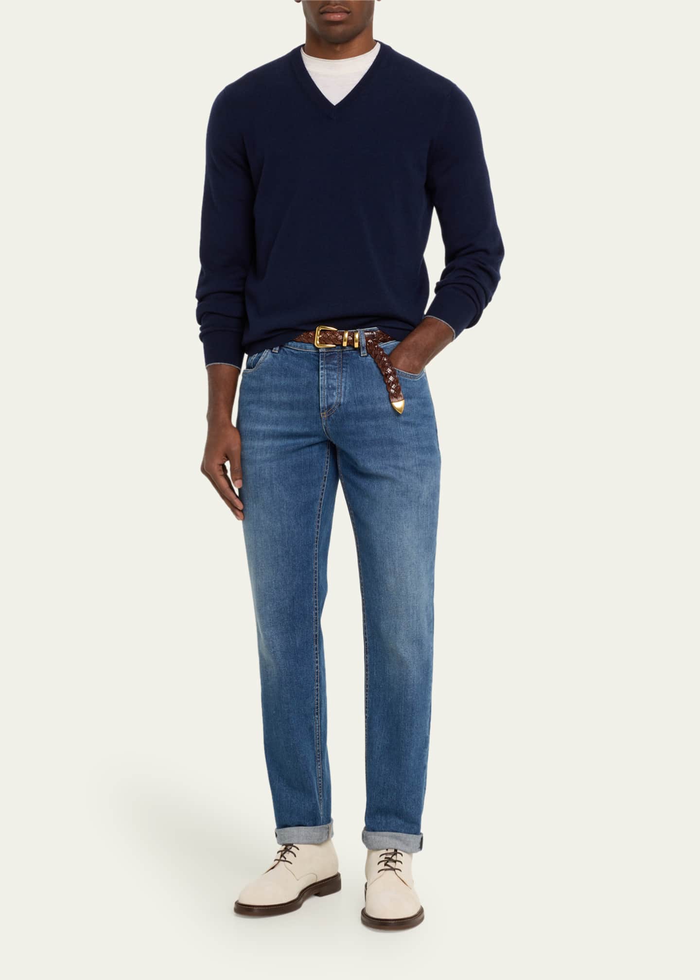 Brunello Cucinelli Men Cashmere Turtle-Neck Sweater