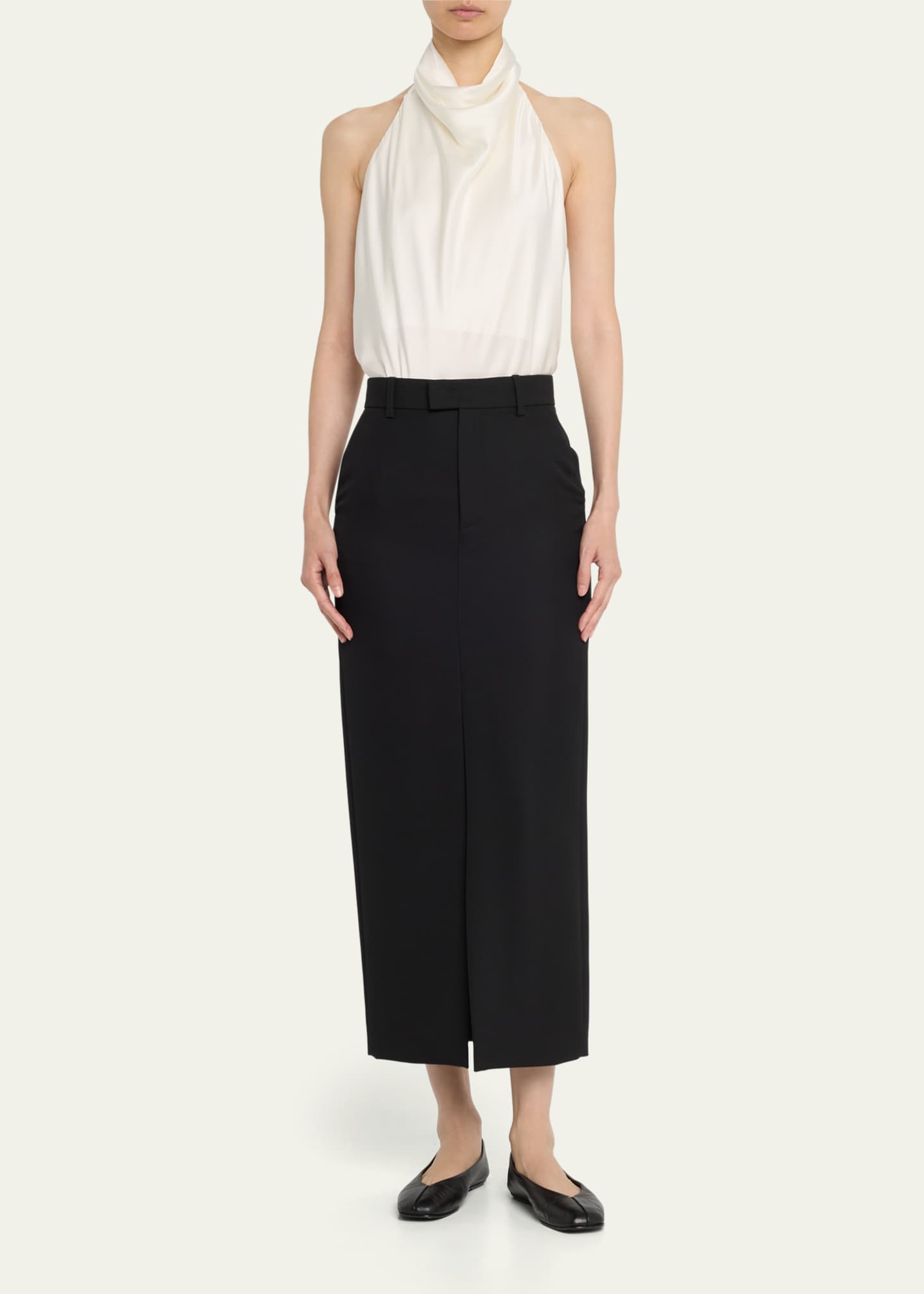 ARMARIUM Lula Virgin Wool Midi Skirt - Bergdorf Goodman