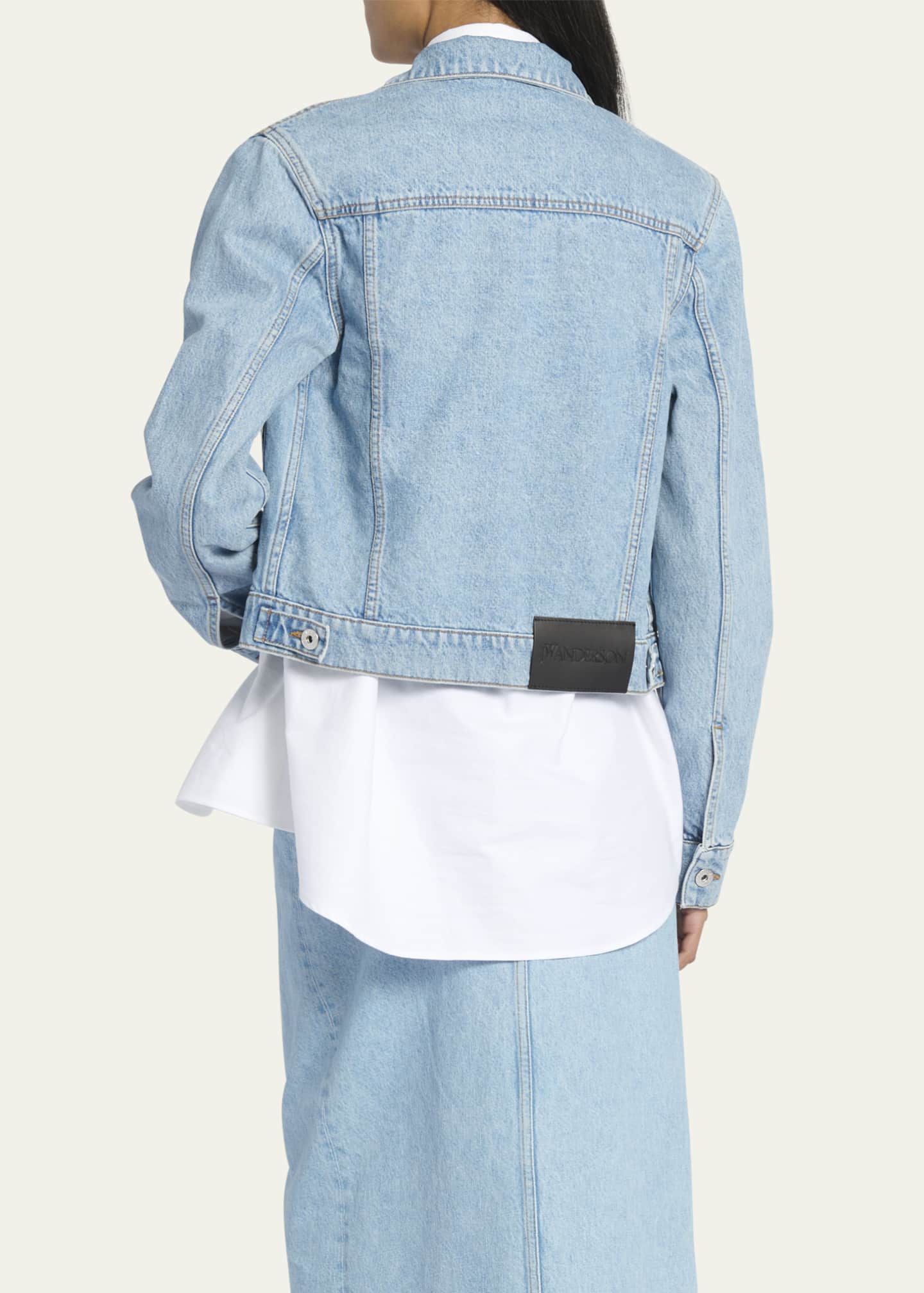 JW Anderson Padlock Strap Denim Trucker Jacket Bergdorf Goodman