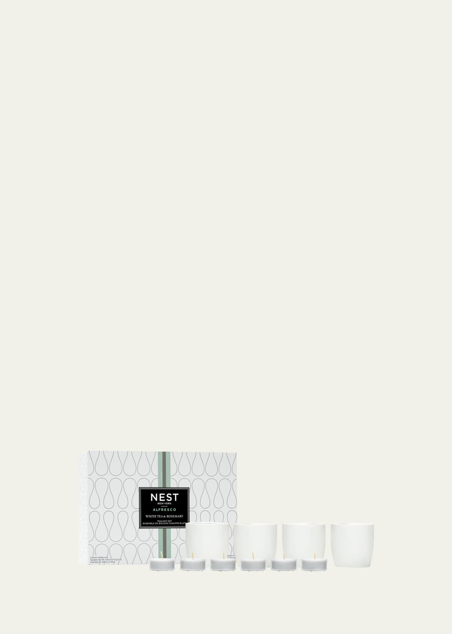 NEST New York White Tea and Rosemary Alfresco Tealights Set Image 2 of 3