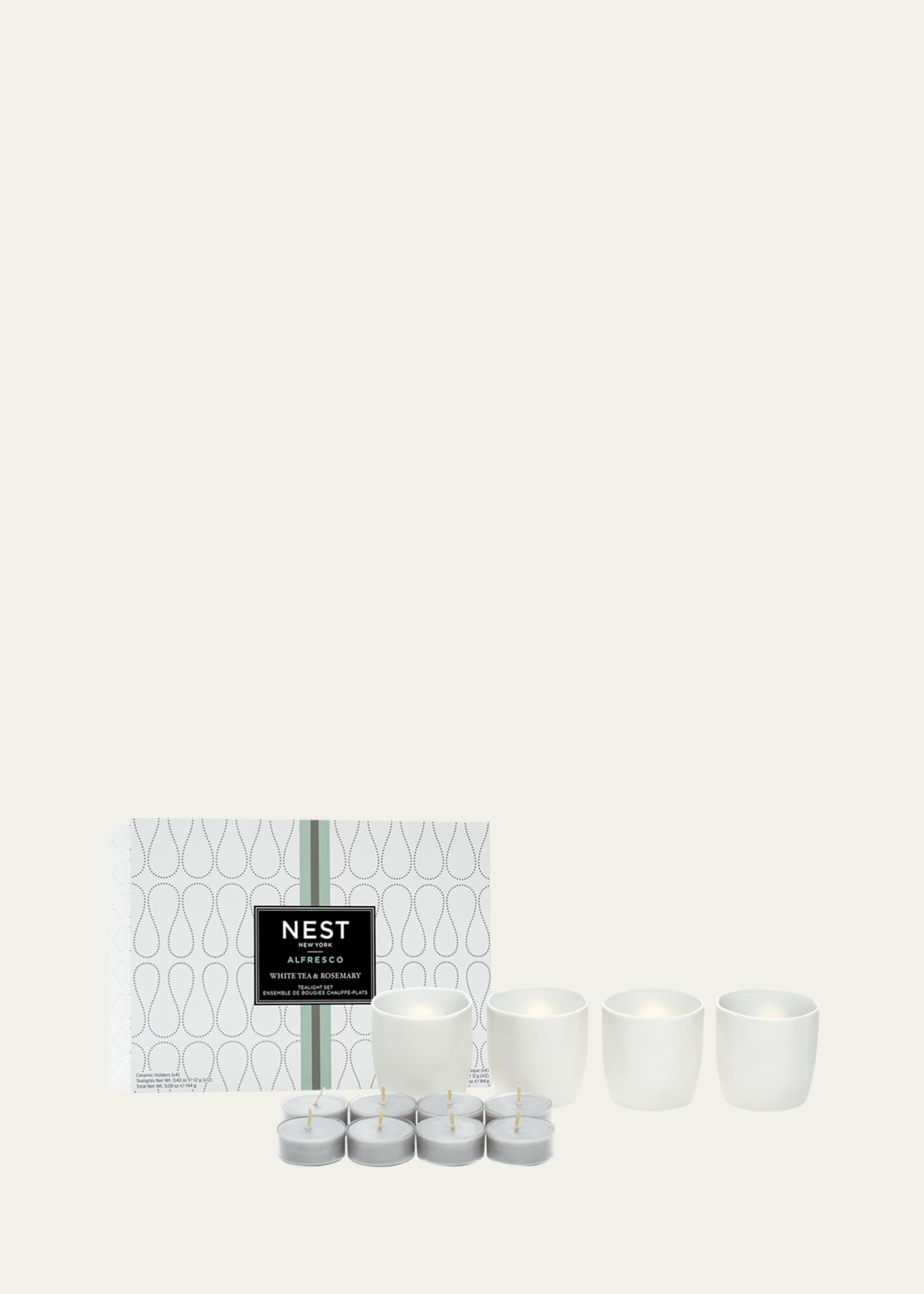 NEST New York White Tea and Rosemary Alfresco Tealights Set Image 1 of 3