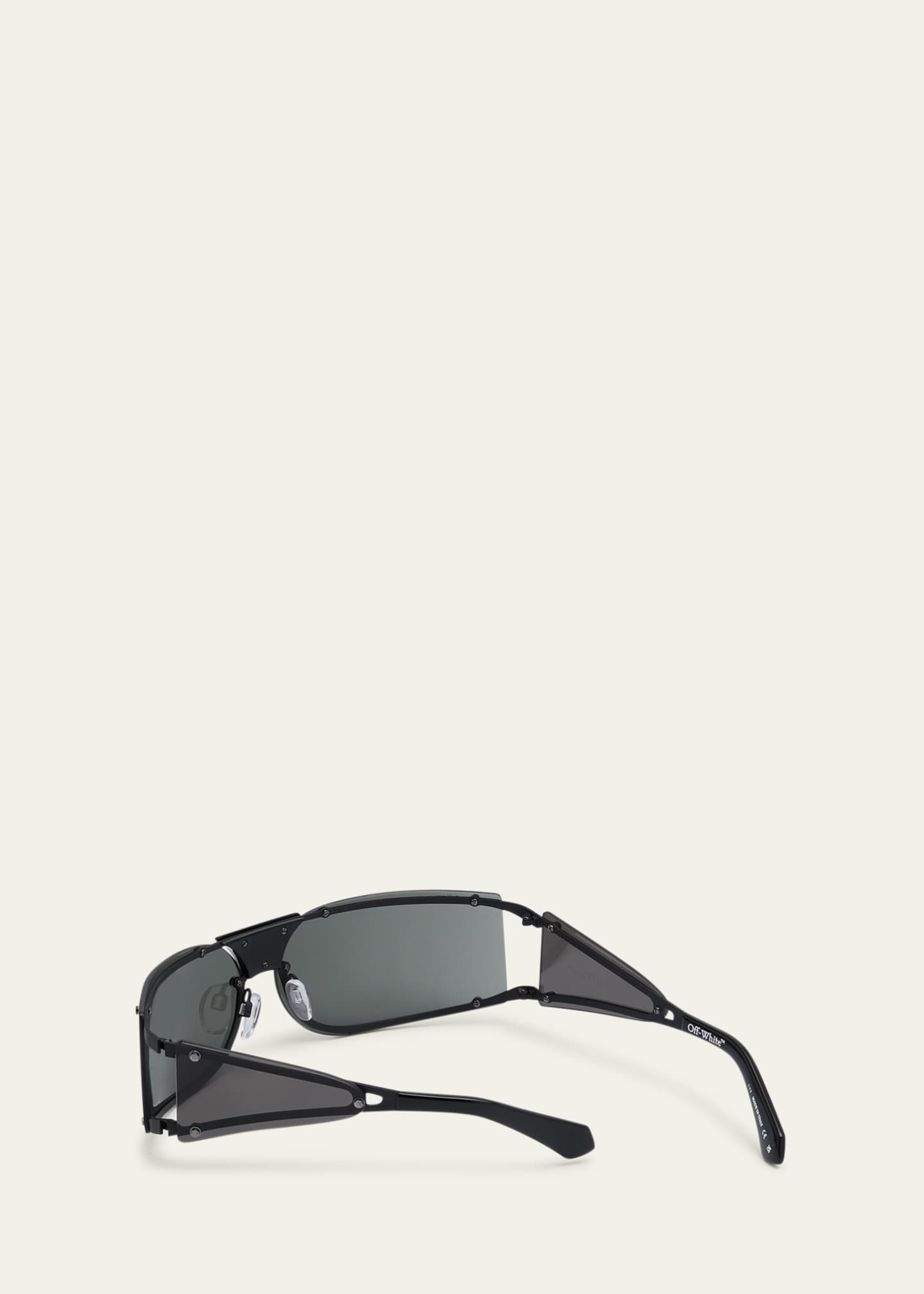 Off-White Kenema Mixed-Media Wrap Sunglasses Image 2 of 5