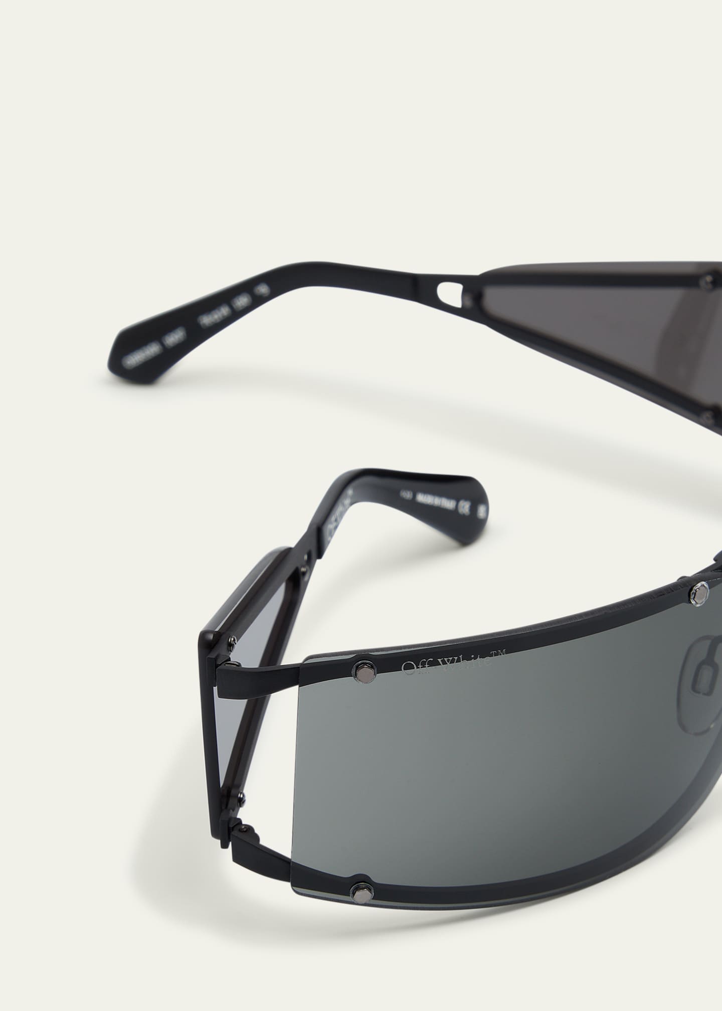 Off-White Kenema Mixed-Media Wrap Sunglasses Image 4 of 5