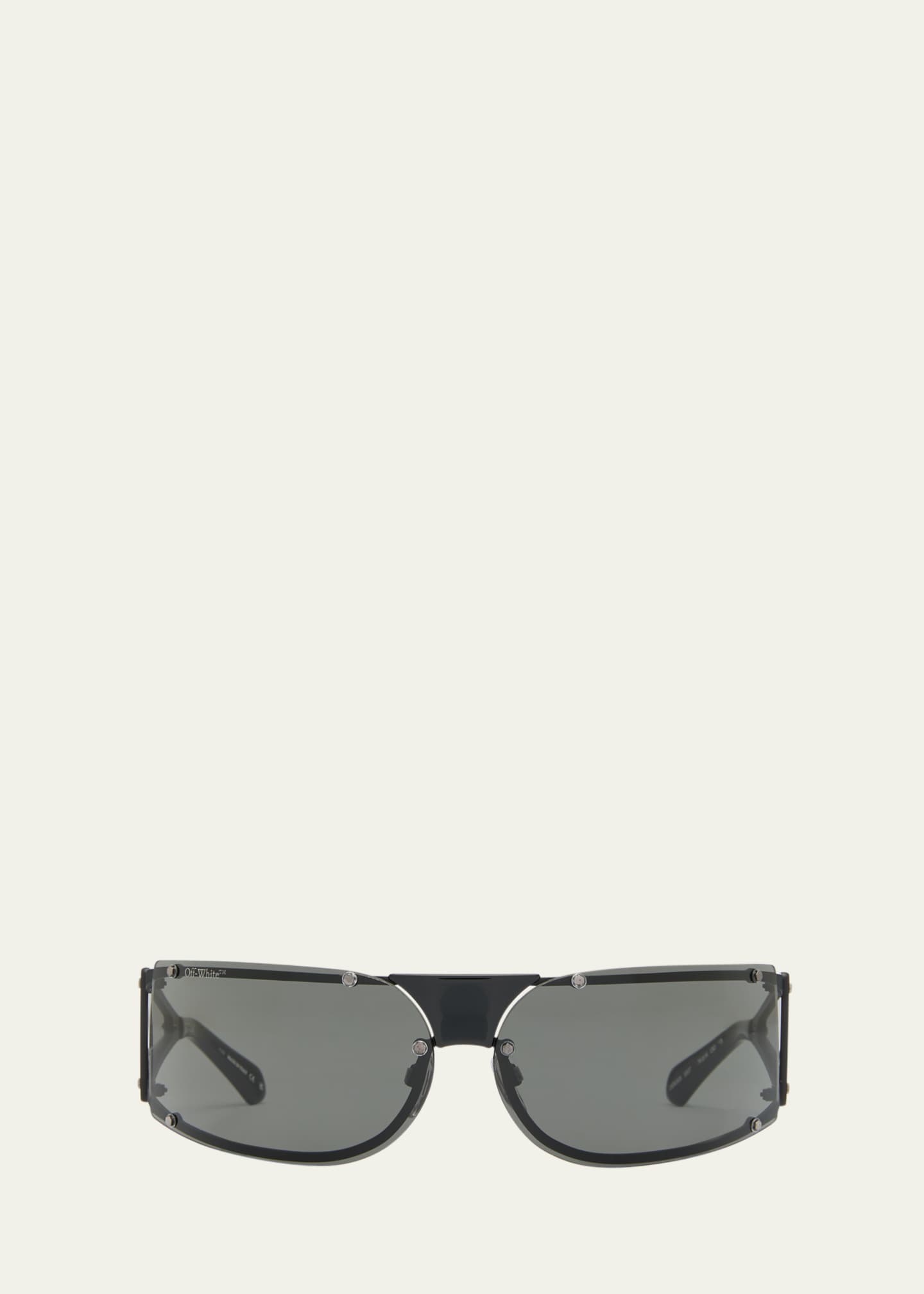 Off-White Kenema Mixed-Media Wrap Sunglasses Image 1 of 5