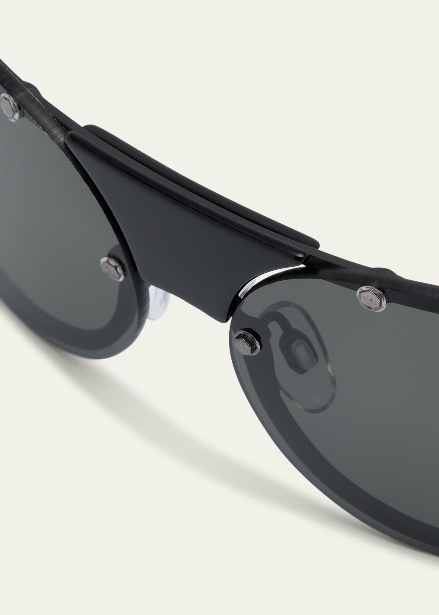 Off-White Kenema Mixed-Media Wrap Sunglasses Image 5 of 5