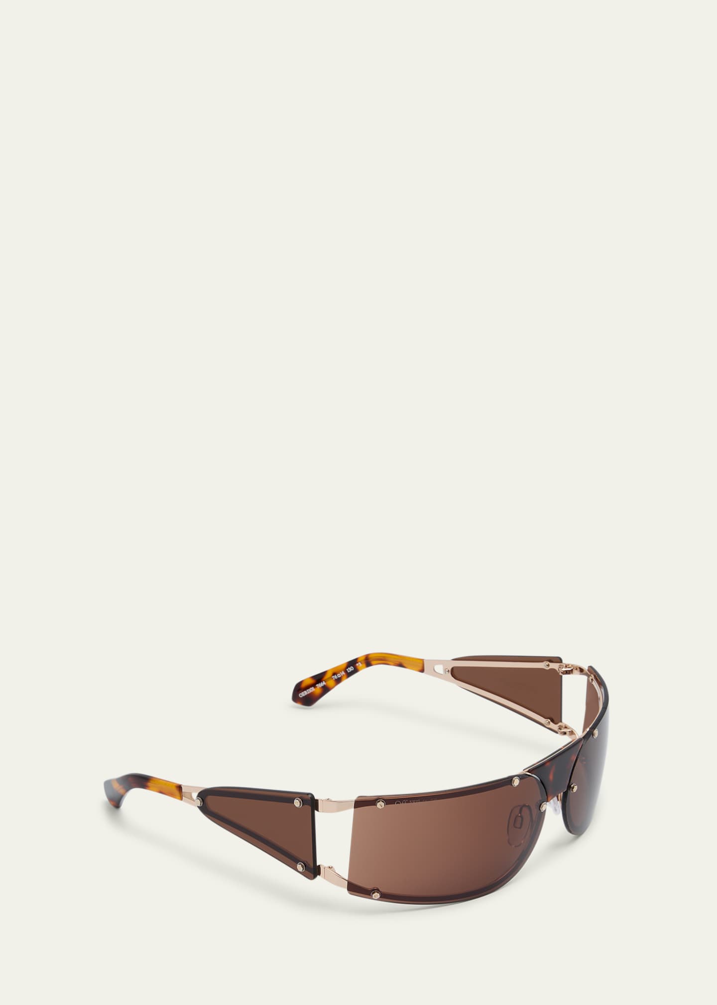 Off-White Kenema Mixed-Media Wrap Sunglasses Image 3 of 5