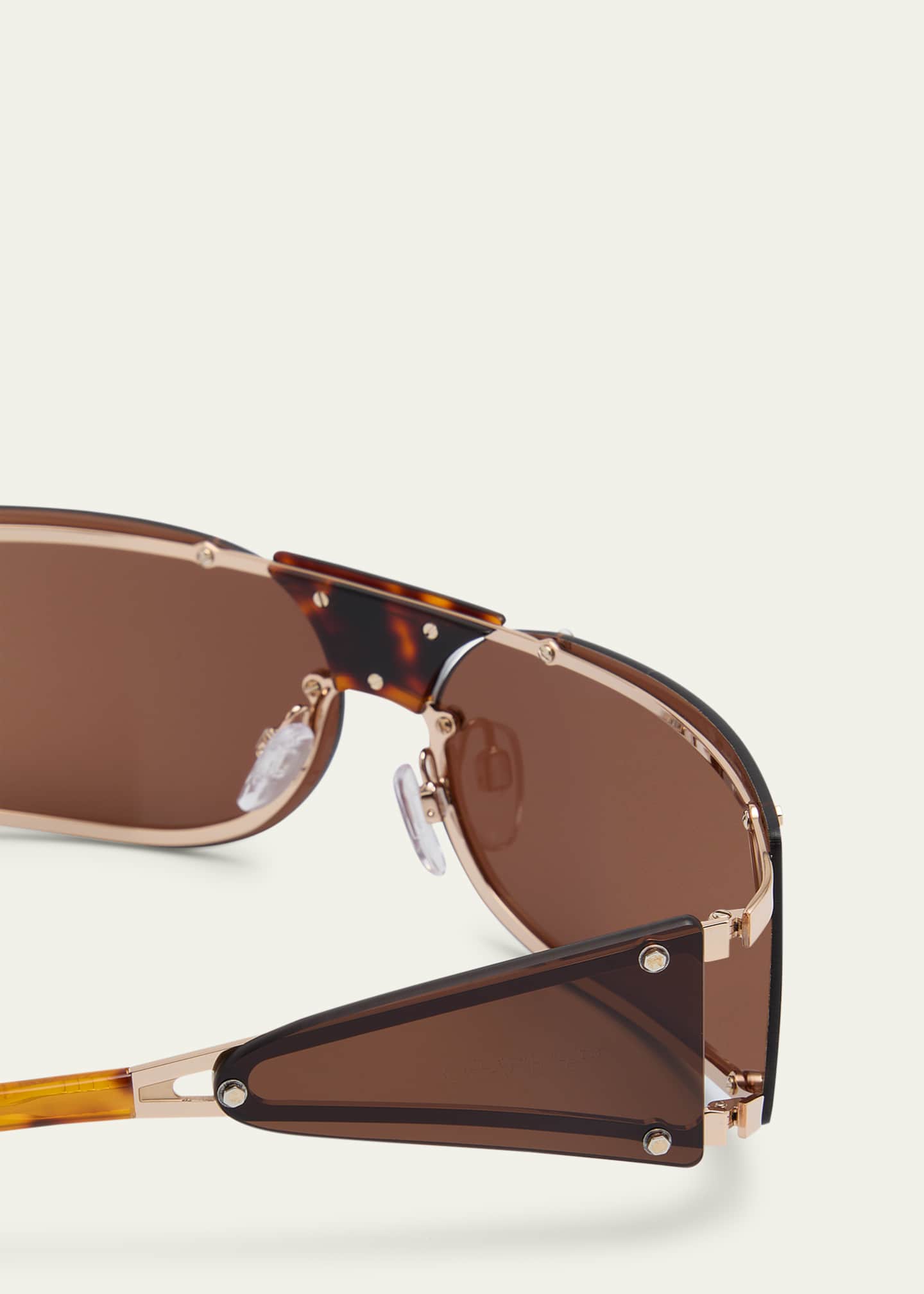 Off-White Kenema Mixed-Media Wrap Sunglasses Image 4 of 5