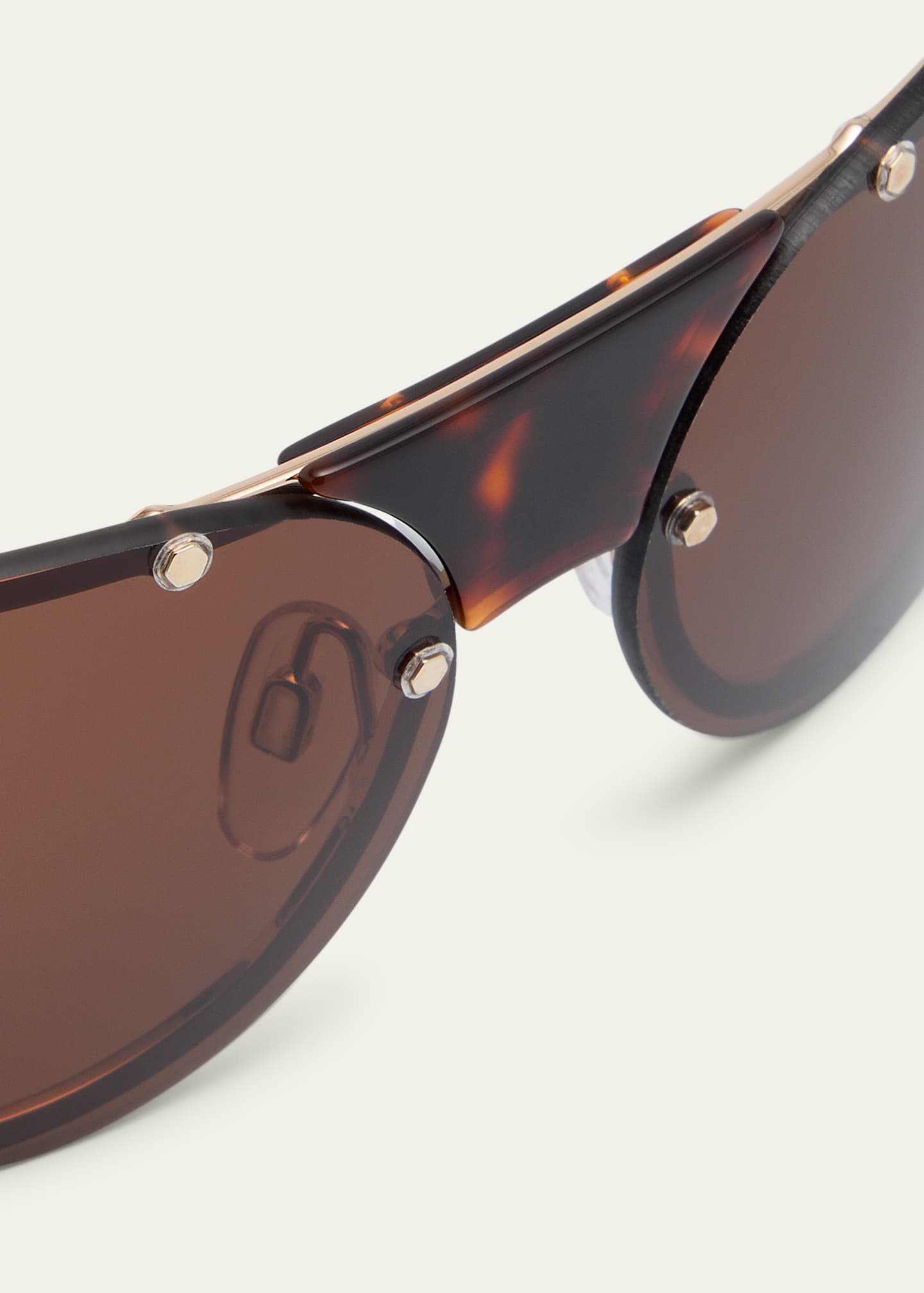 Off-White Kenema Mixed-Media Wrap Sunglasses Image 5 of 5