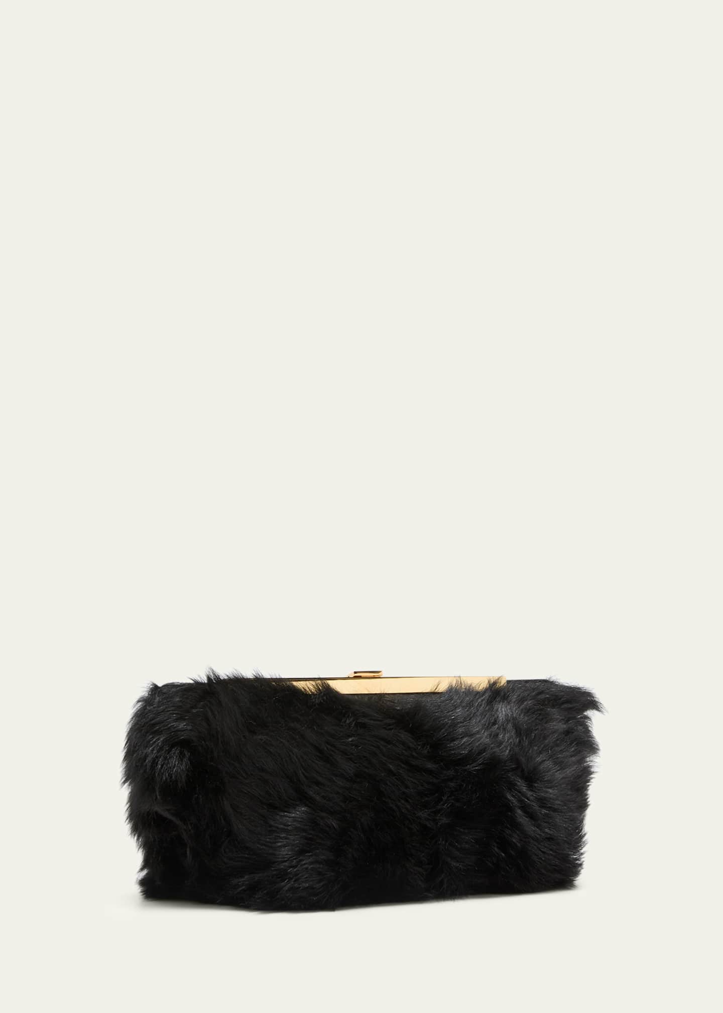 Shearling best sale clutch bag