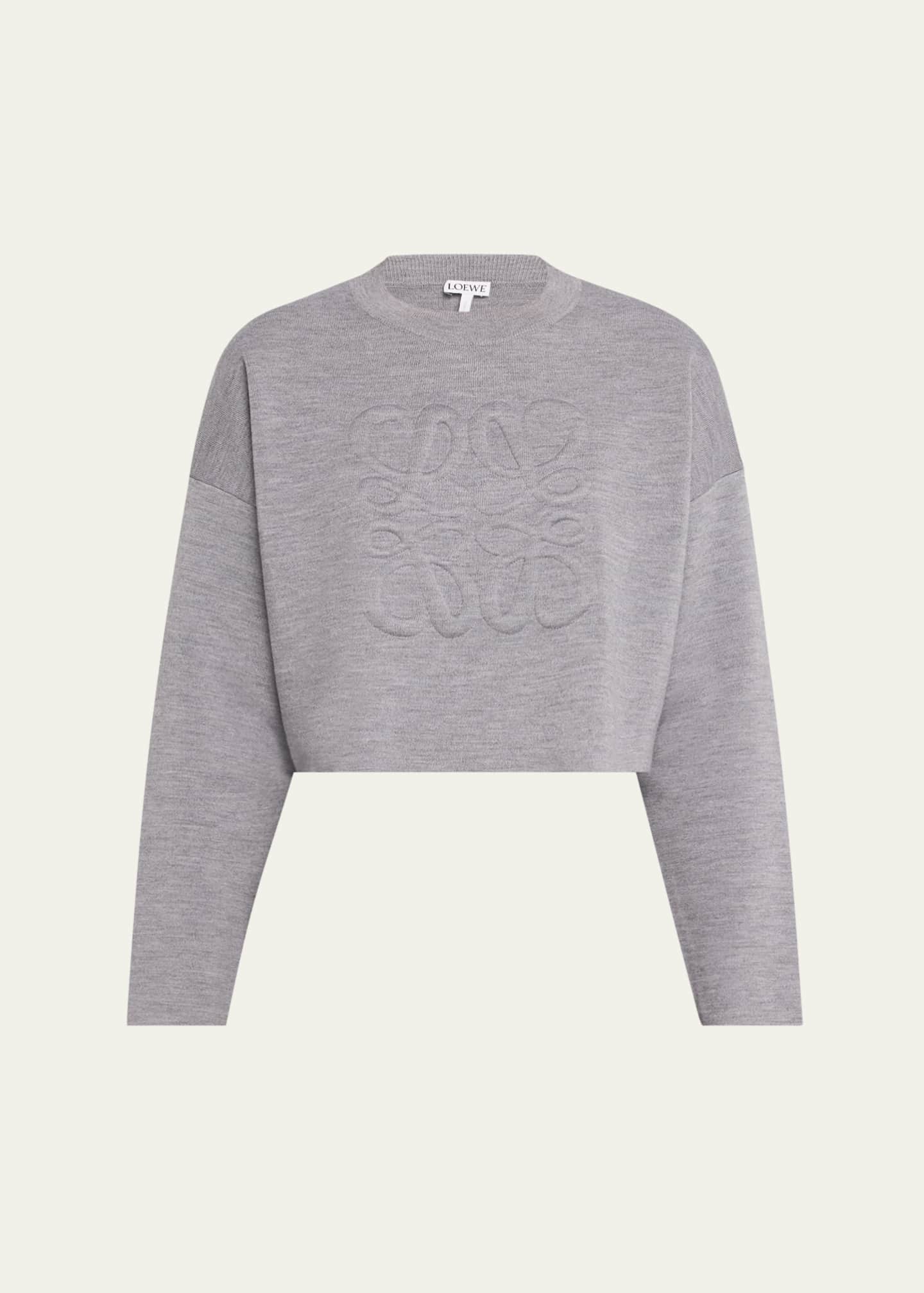Loewe Short Wool Sweater with Anagram Detail Image 1 of 5