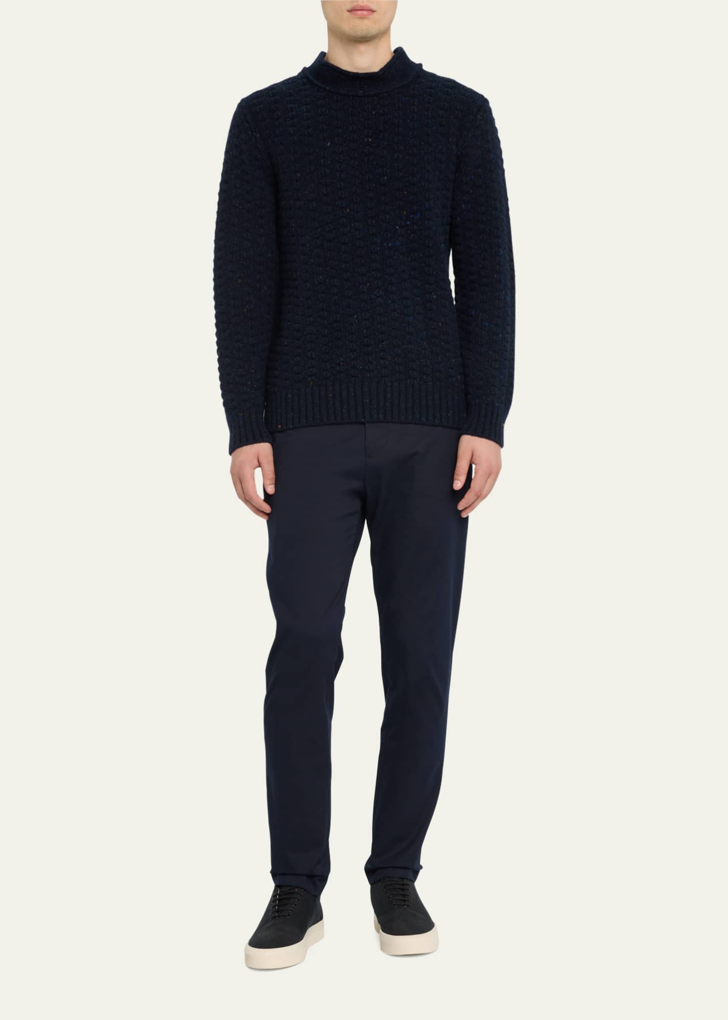 Inis Meain Men's WoolCashmere Mock Neck Sweater Bergdorf Goodman