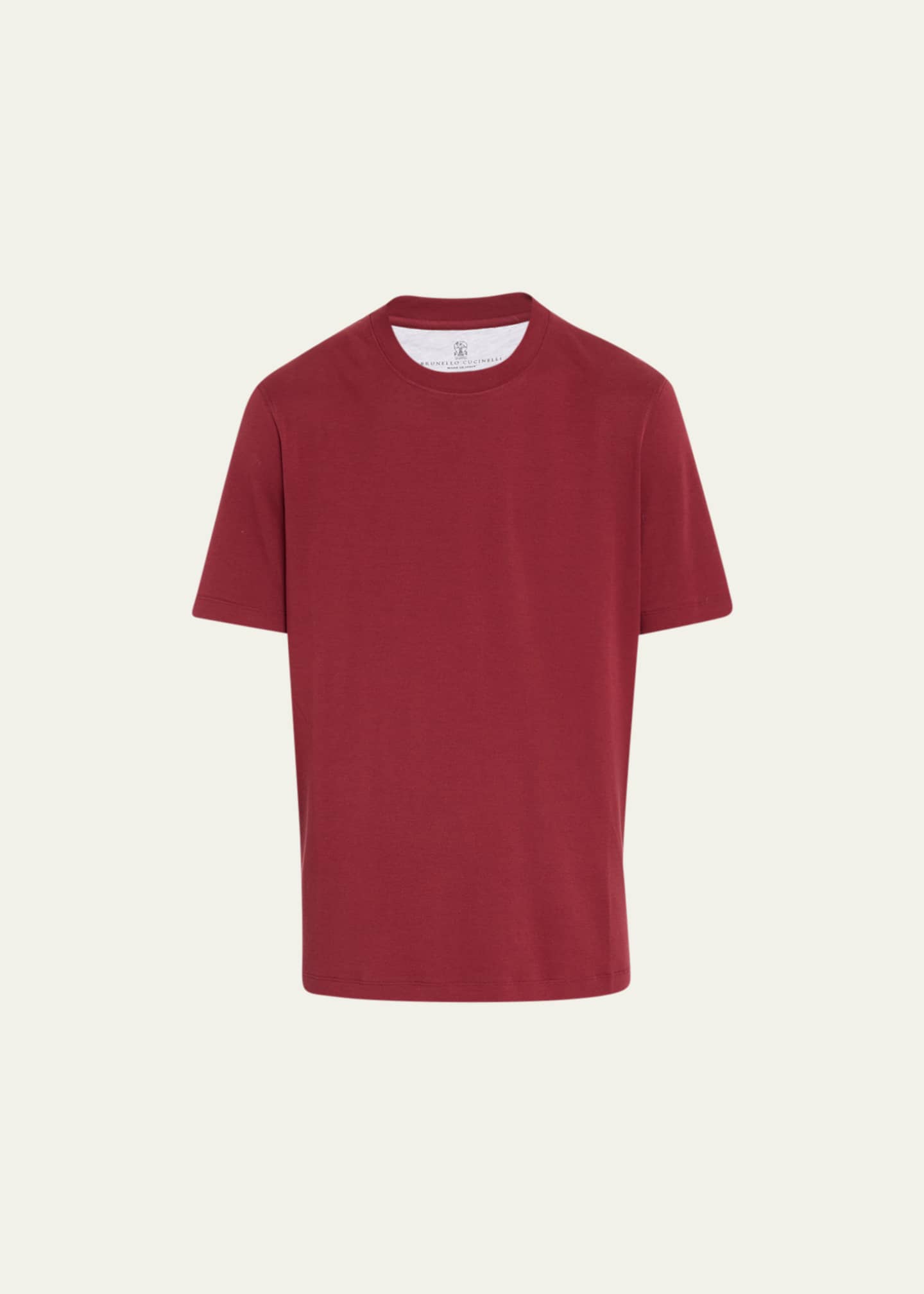 Brunello Cucinelli Men's Cotton-Silk Crewneck T-Shirt - Bergdorf Goodman