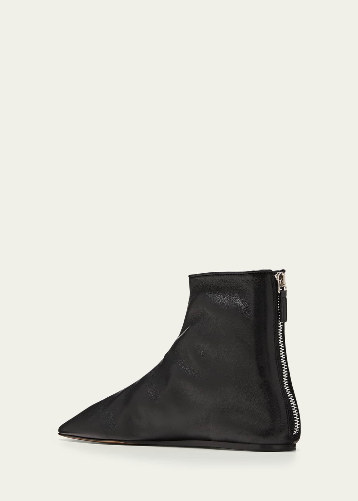 Le Monde Beryl Luna Calfskin Zip Booties Image 4 of 5