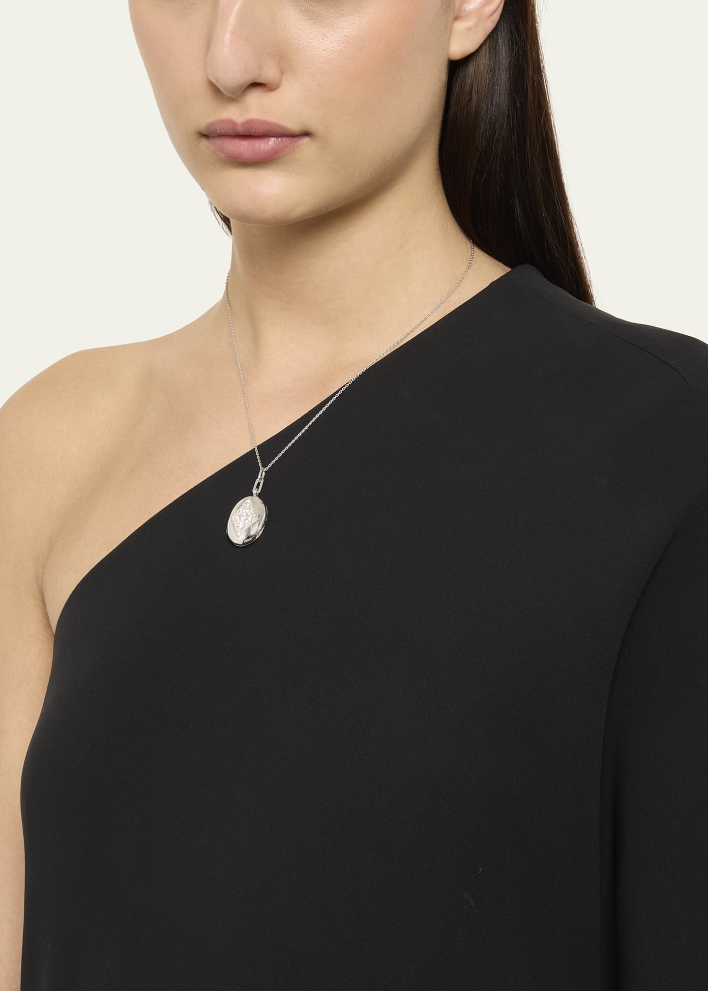 Monica Rich Kosann Charlotte Sterling Silver Locket Necklace Image 2 of 4