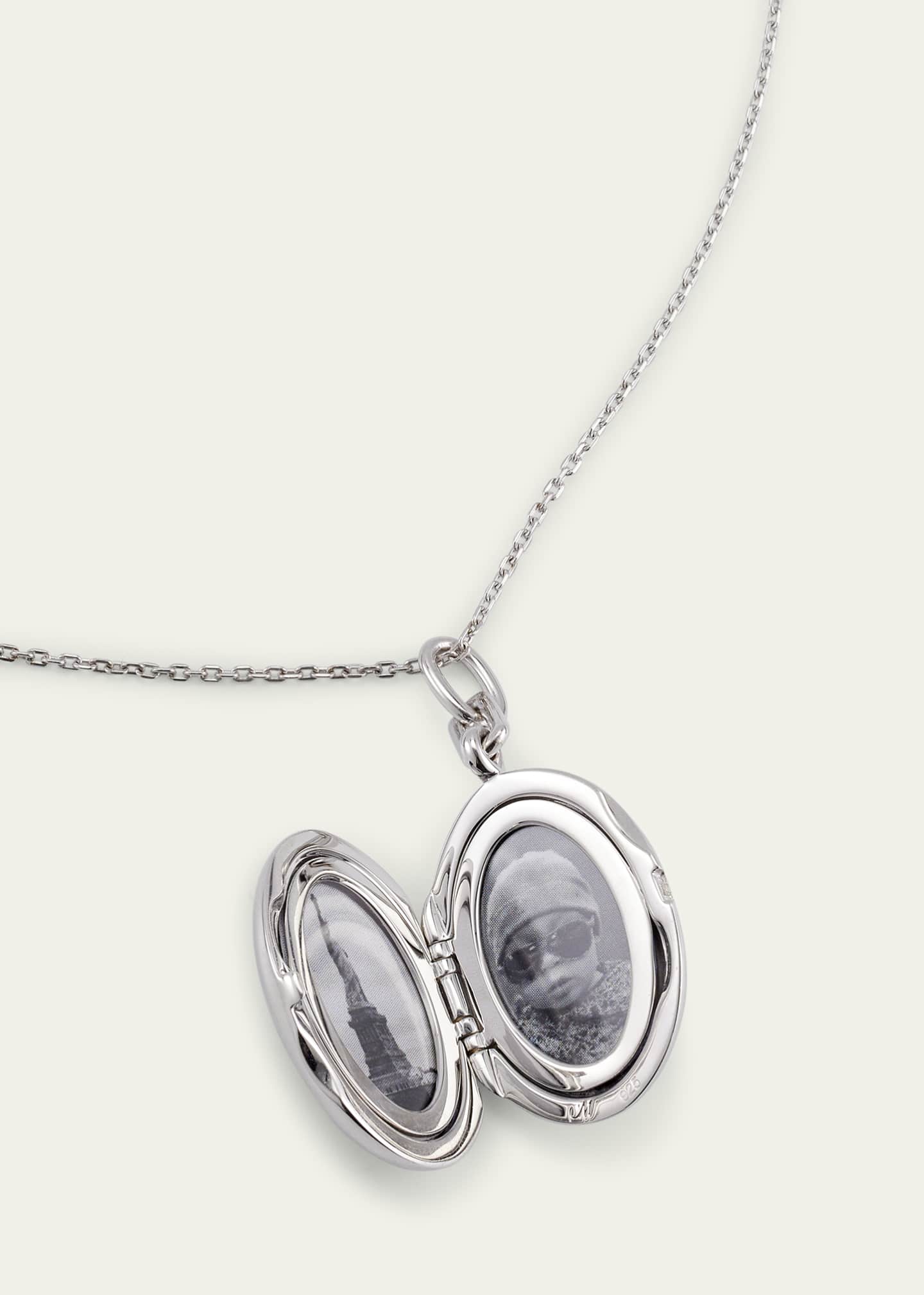 Monica Rich Kosann Charlotte Sterling Silver Locket Necklace Image 3 of 4
