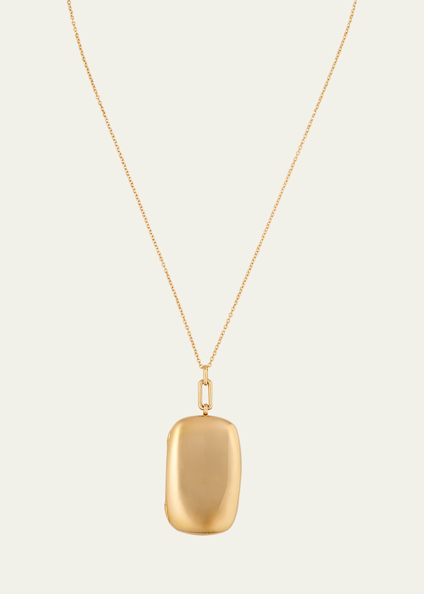 Monica Rich Kosann The Finn 18K Gold Locket Necklace Image 1 of 4