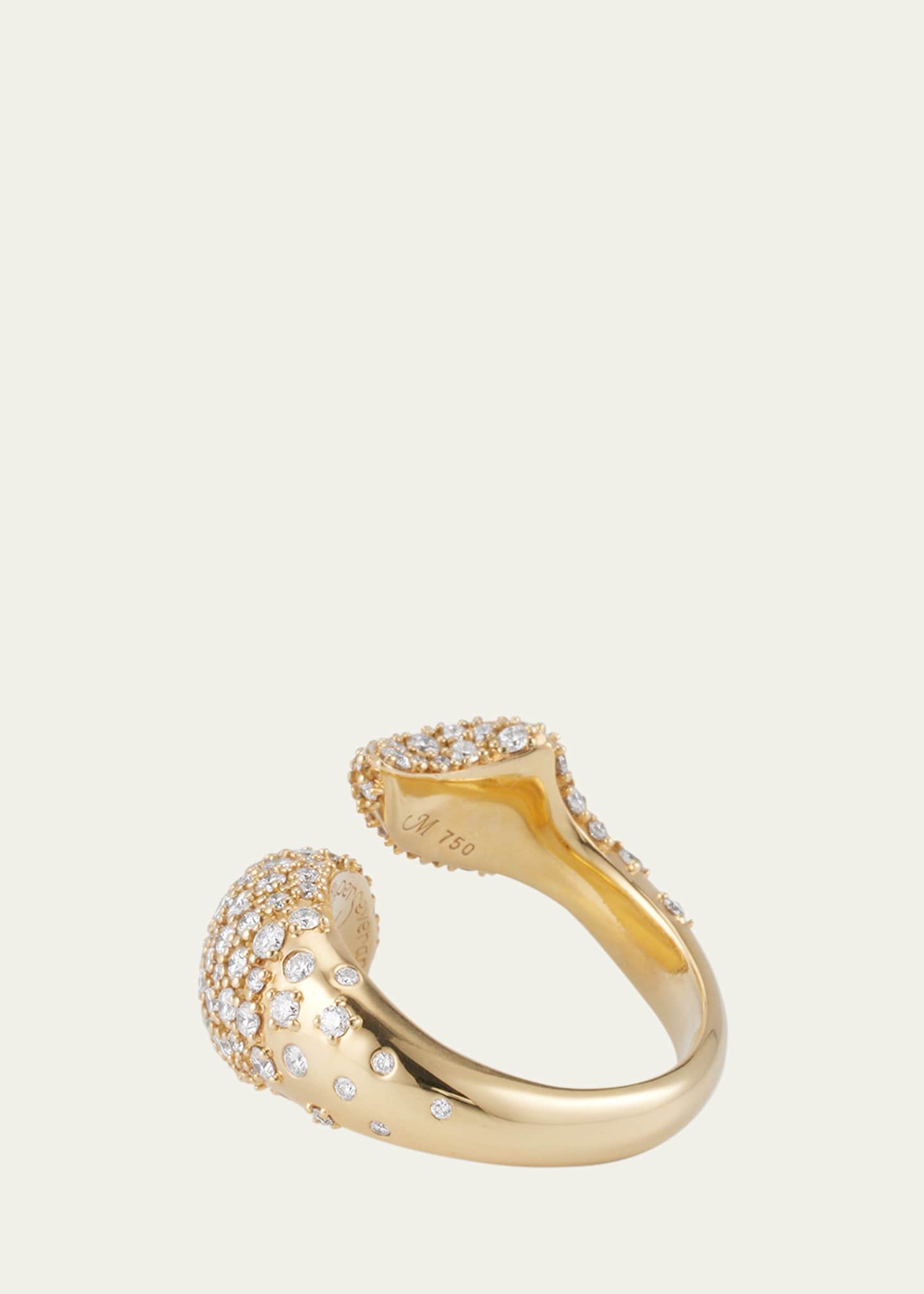 Monica Rich Kosann Perseverance Fish Pave Diamond 18K Gold Ring Image 4 of 4