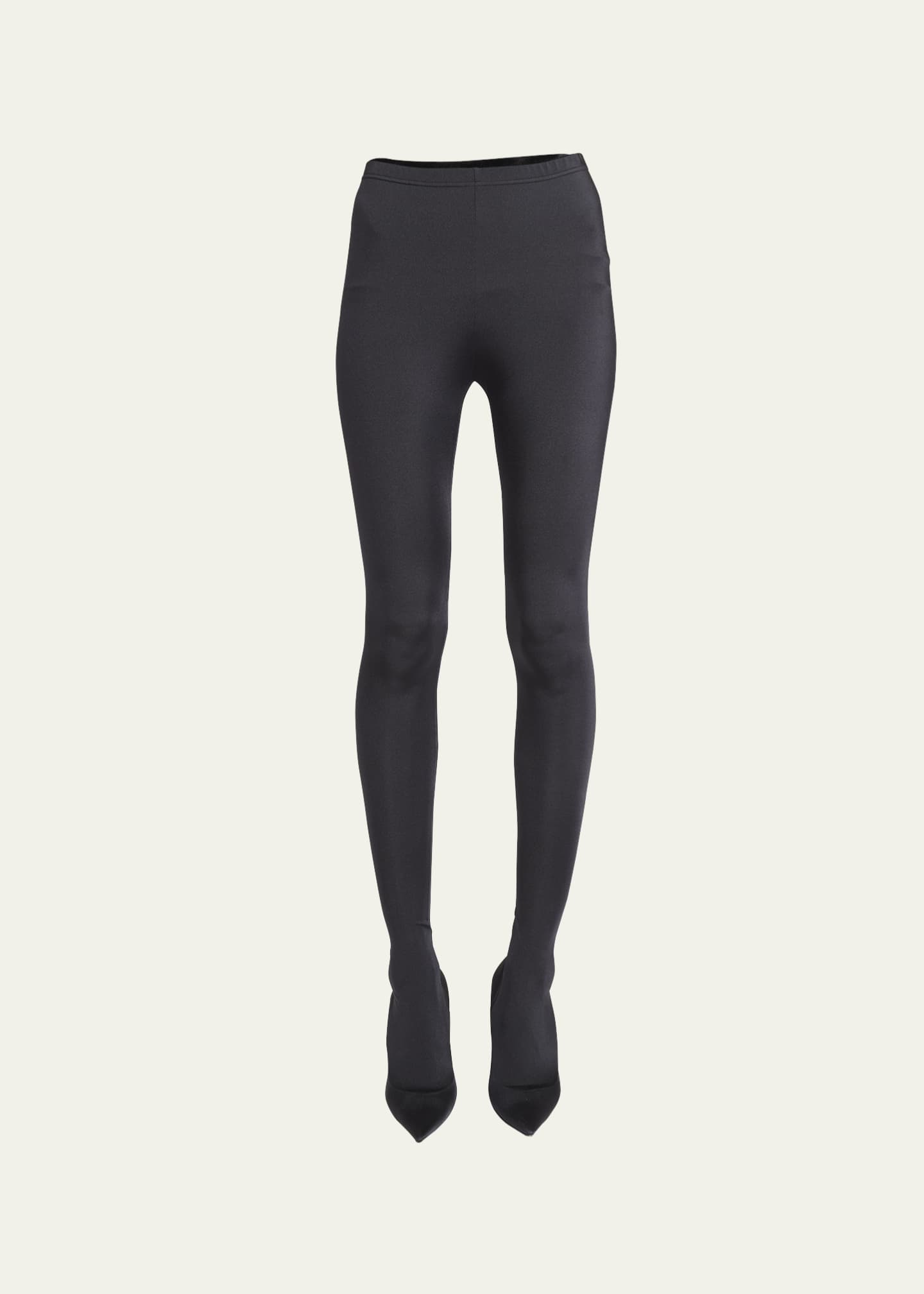 Balenciaga Black Gym Wear Foot Leggings Balenciaga