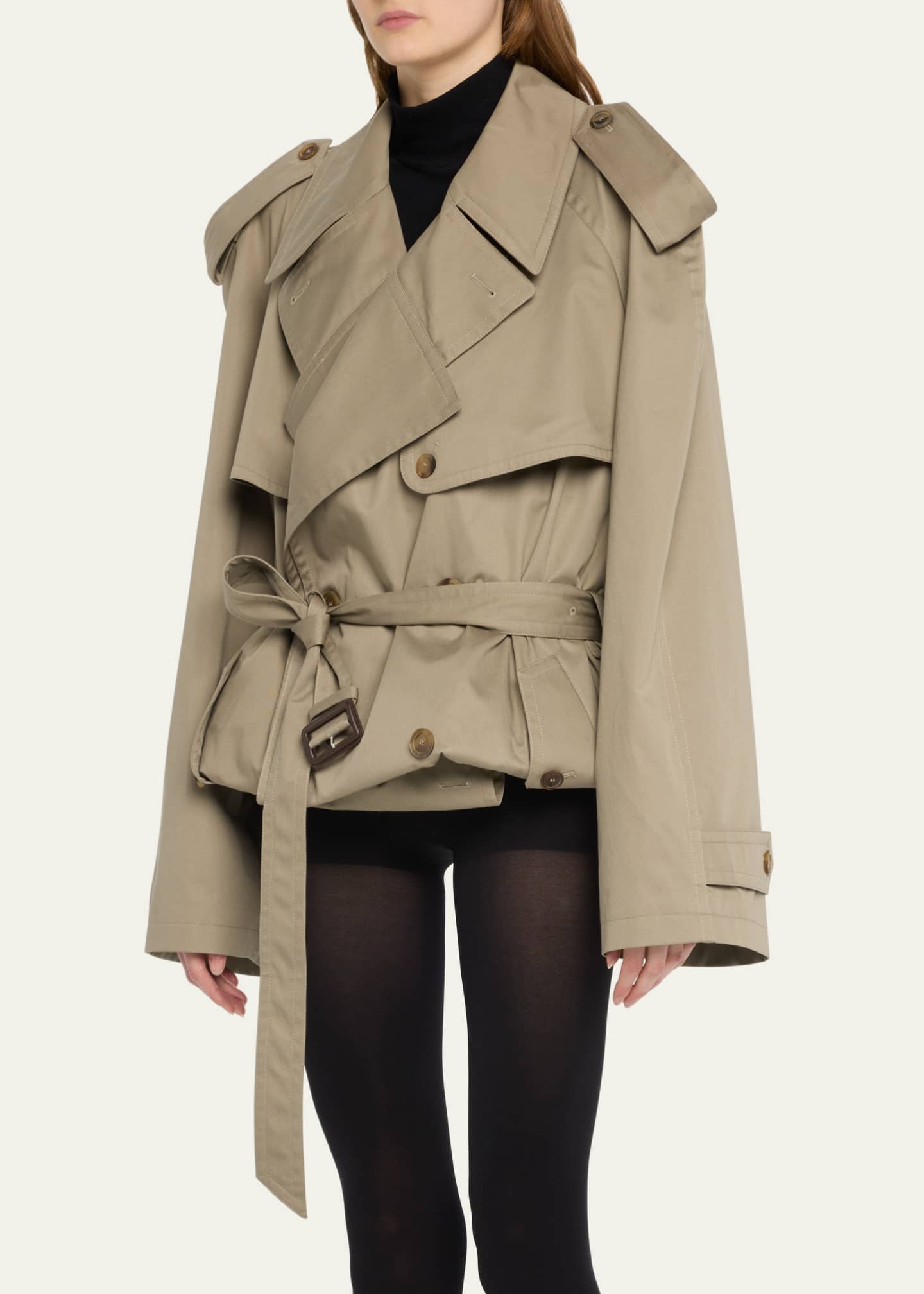 Balenciaga Oversize Folded Unisex Trench Coat