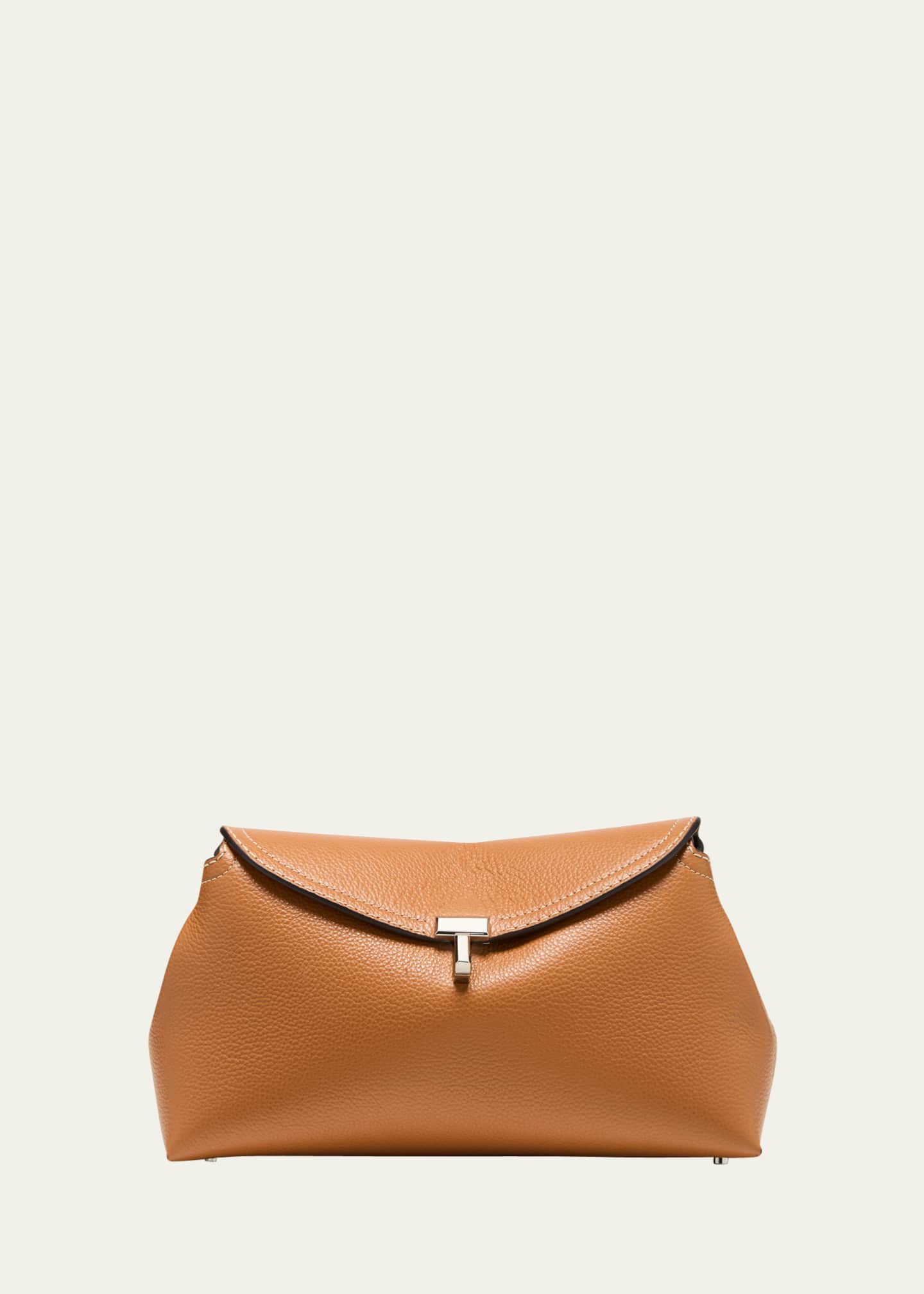 Toteme T-Lock Top Handle Bag in Pebble Grain Leather Image 1 of 6