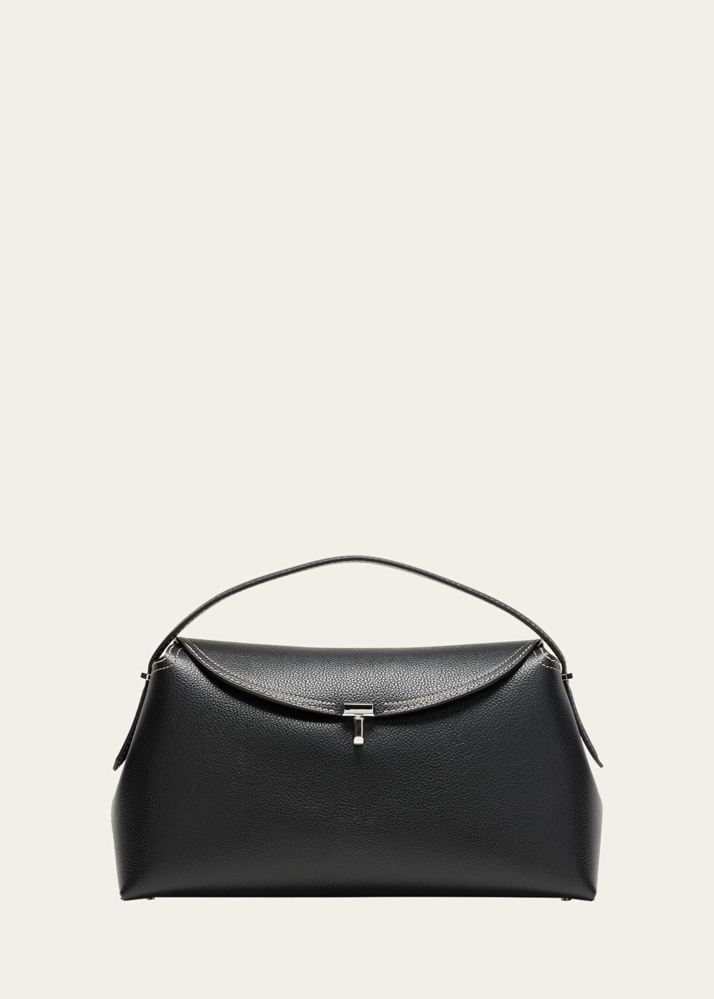 Toteme T-Lock Top Handle Bag in Pebble Grain Leather Image 1 of 5