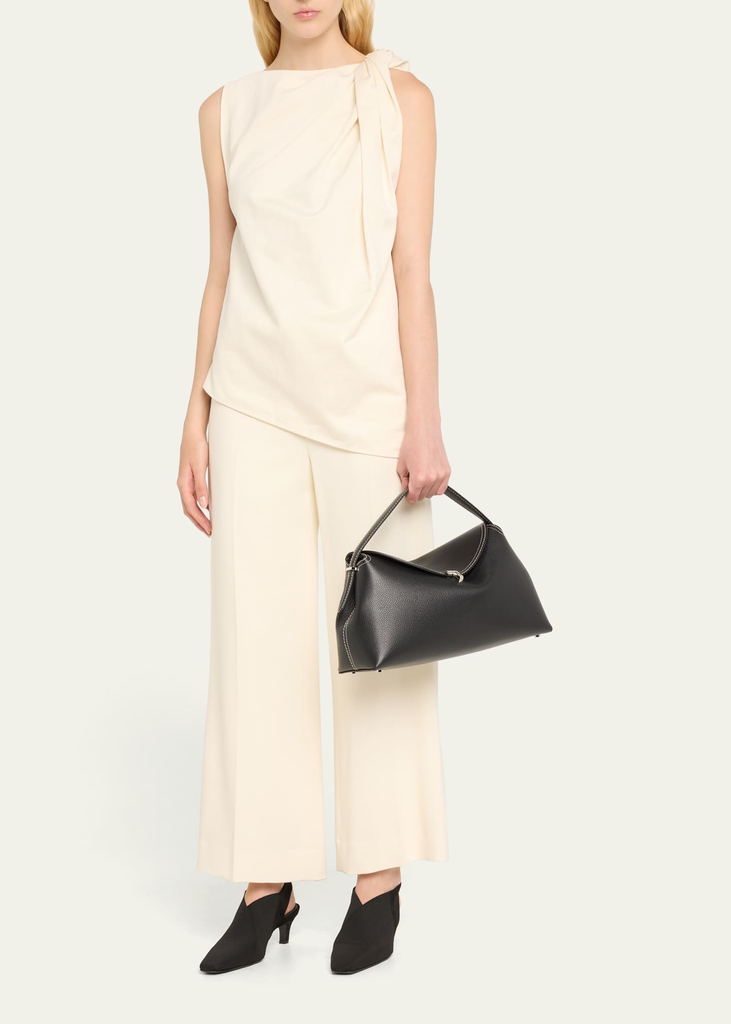 Toteme T-Lock Top Handle Bag in Pebble Grain Leather Image 5 of 5