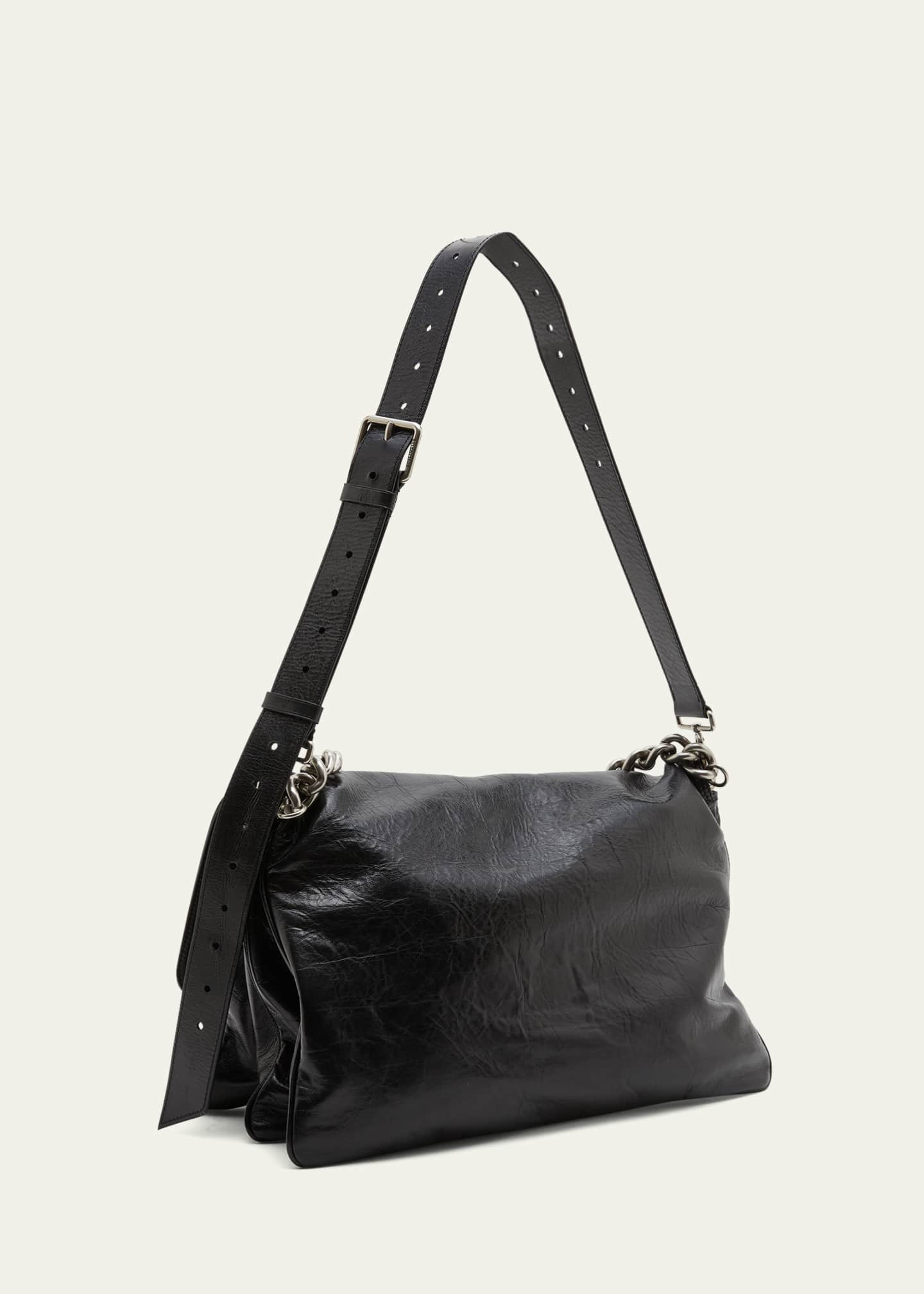 Balenciaga Bazar Leather Chain Shoulder Bag - Bergdorf Goodman