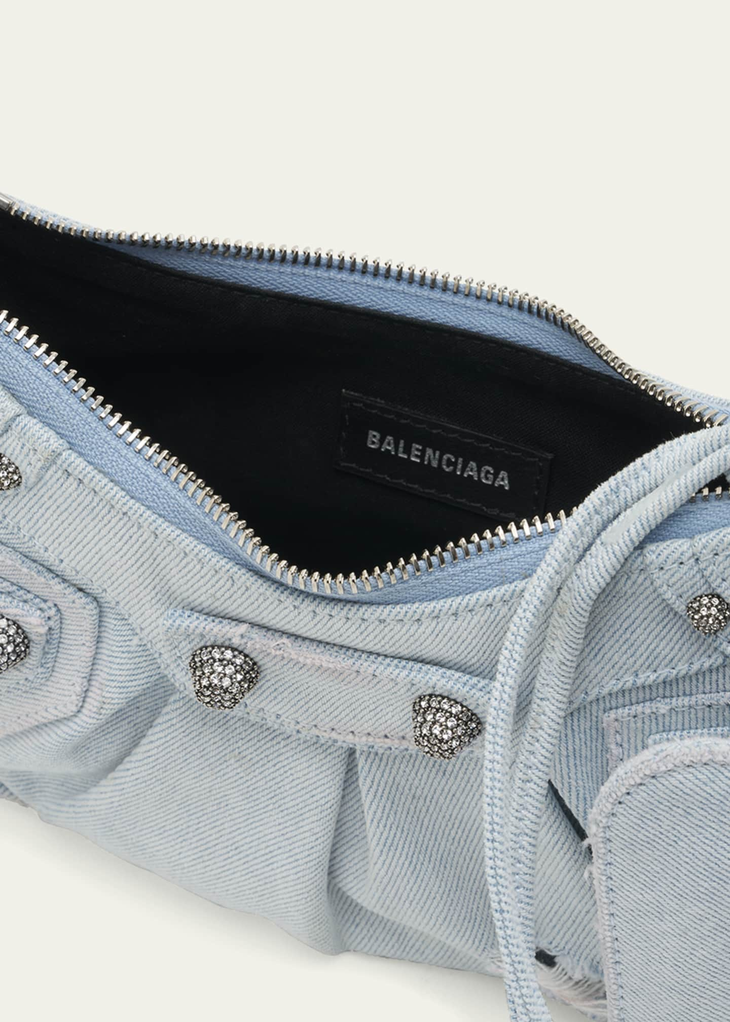 Balenciaga Le Cagole XS Wash Denim Shoulder Bag - Bergdorf Goodman