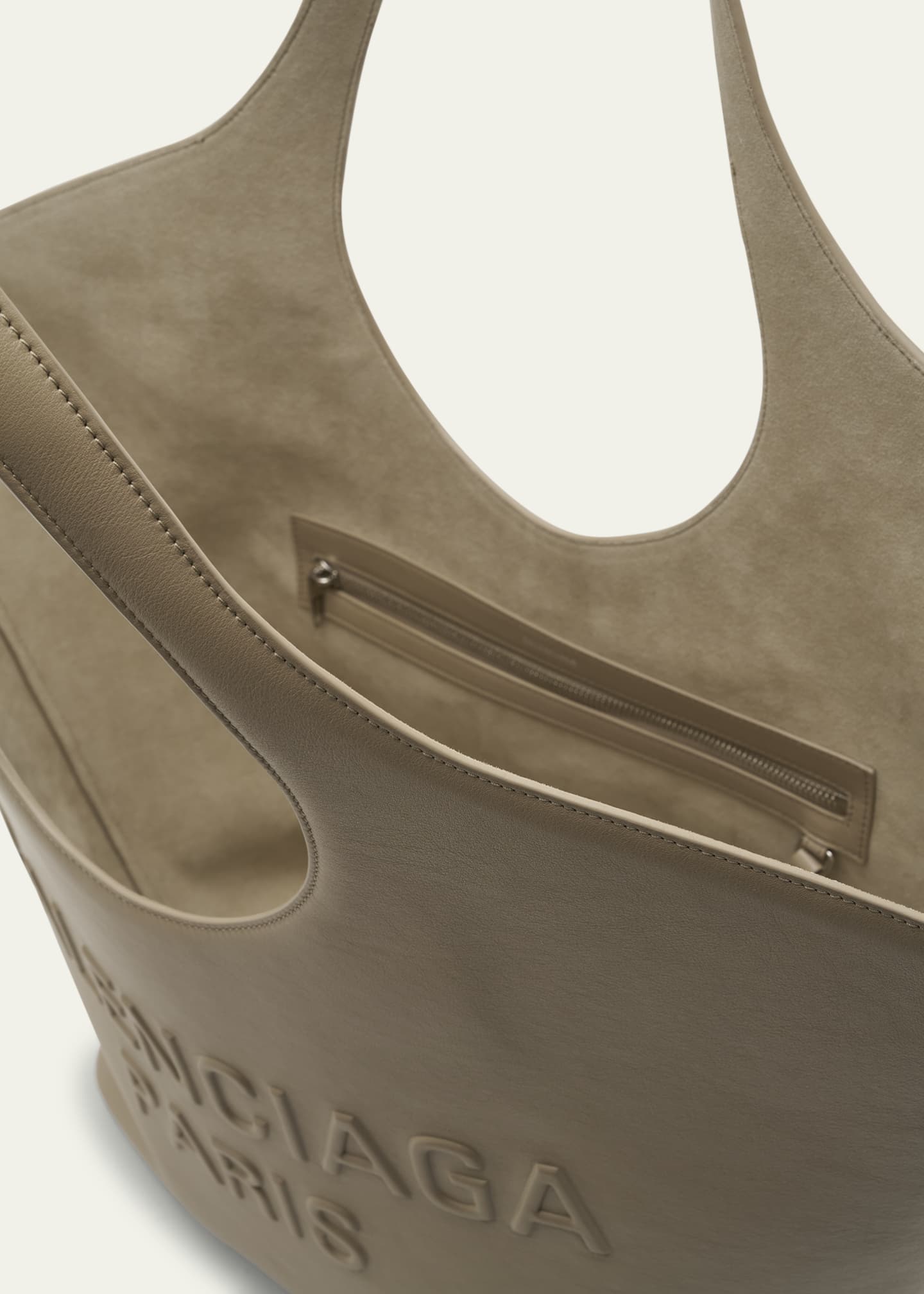 Balenciaga Mary-Kate Leather Tote Bag - Neutrals