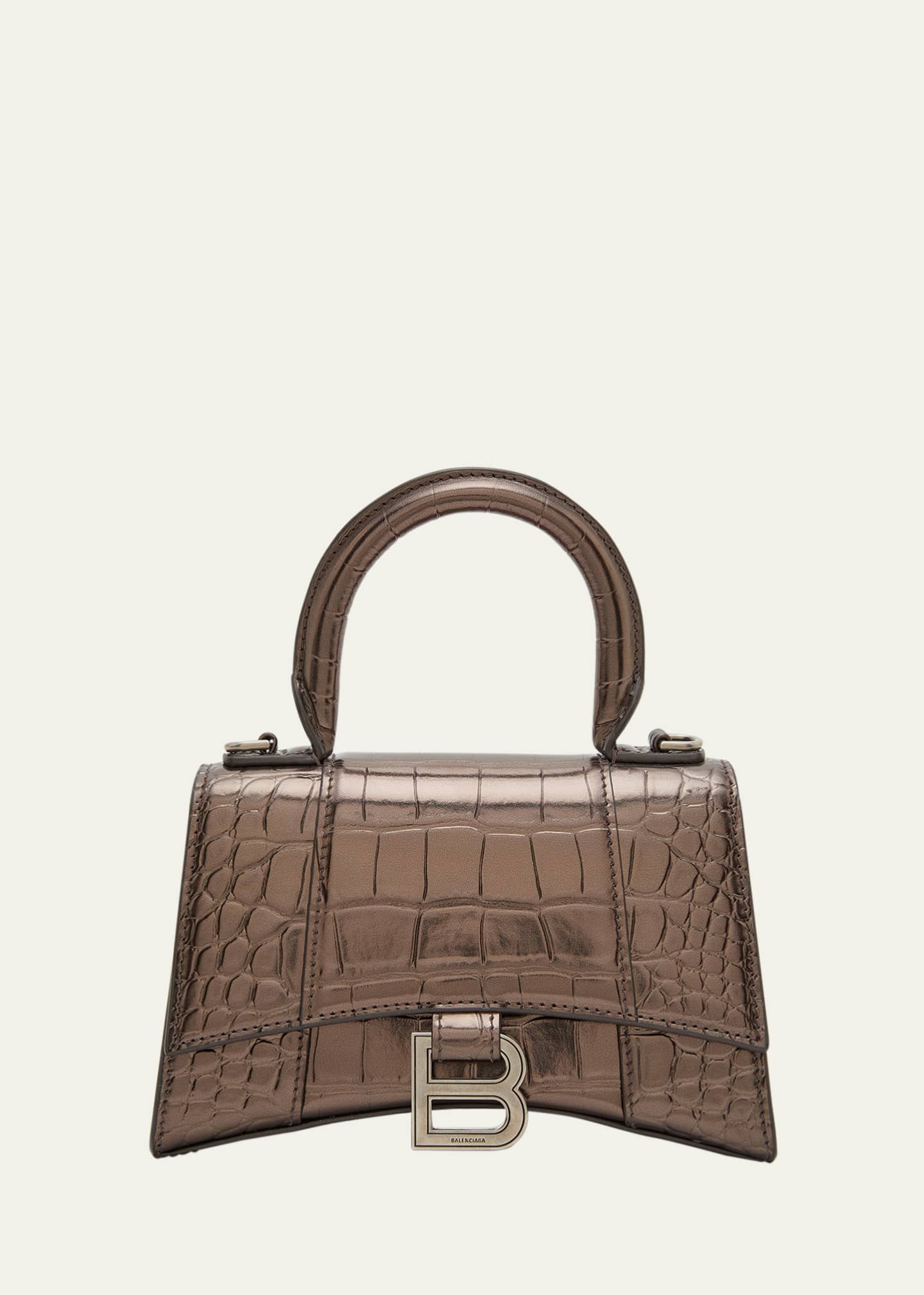 Balenciaga Hourglass XS Leather Top-Handle Bag