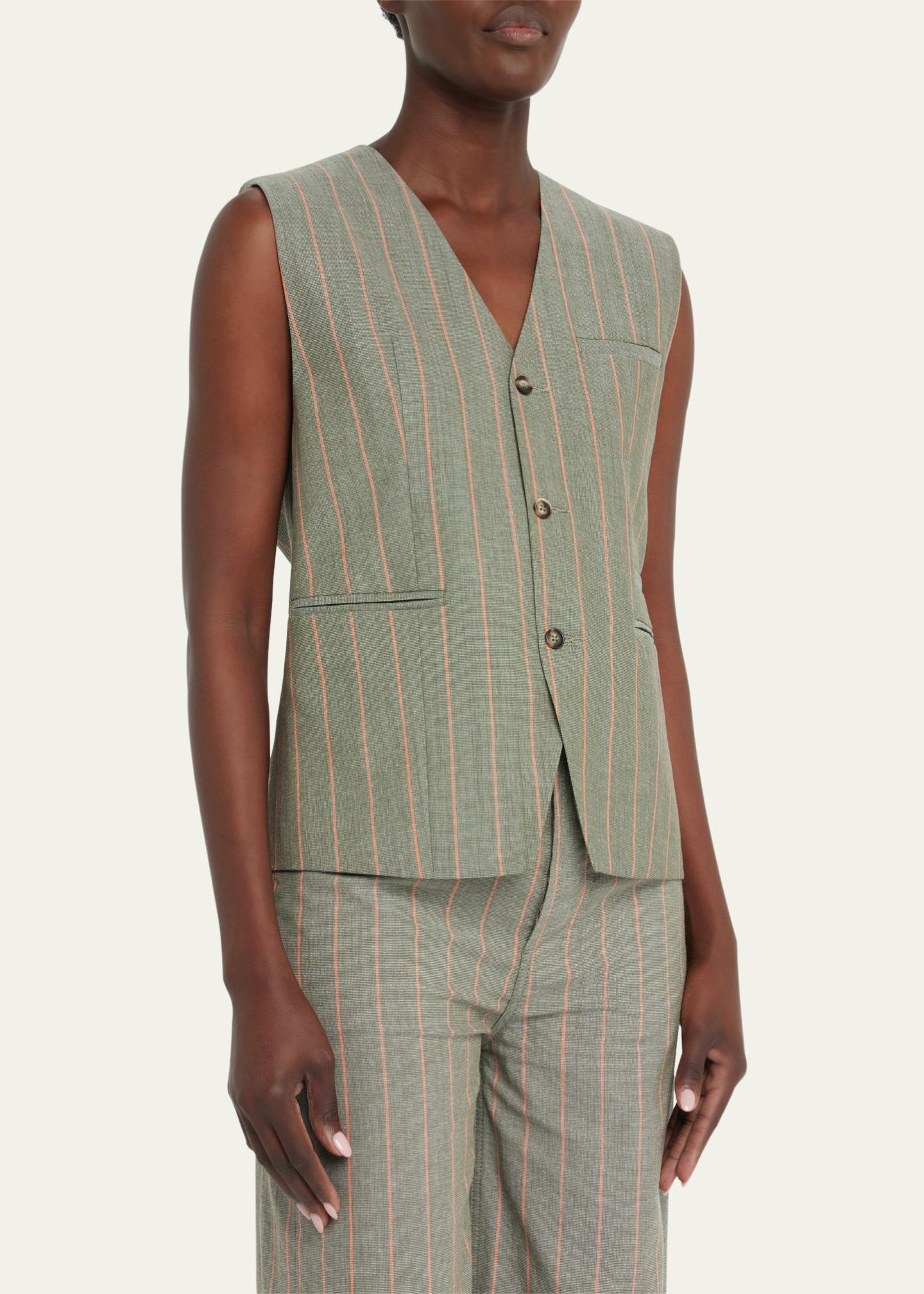 Still Here Ludlow Pinstripe Suiting Vest - Bergdorf Goodman