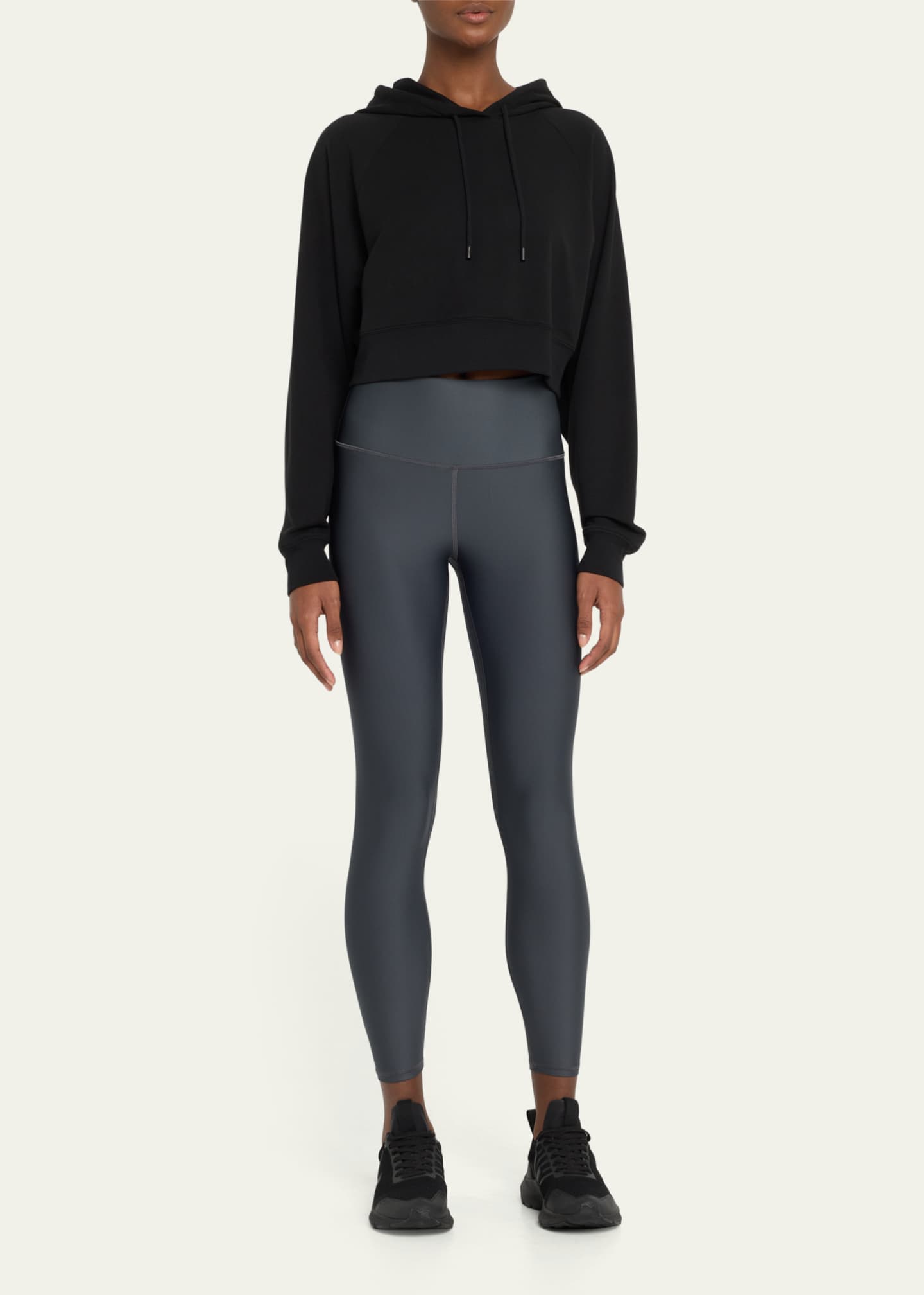 Alo Yoga Micro French Terry Double Take Cropped Hoodie - Bergdorf Goodman