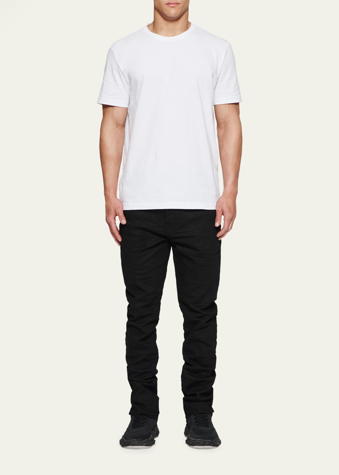 PURPLE Men's P005 Black Raw Slim-Fit Jeans Image 2 of 7