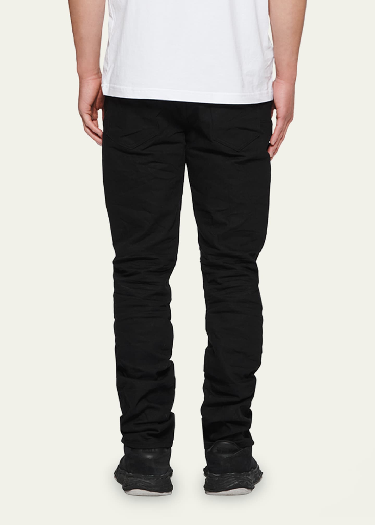 PURPLE Men's P005 Black Raw Slim-Fit Jeans Image 3 of 7
