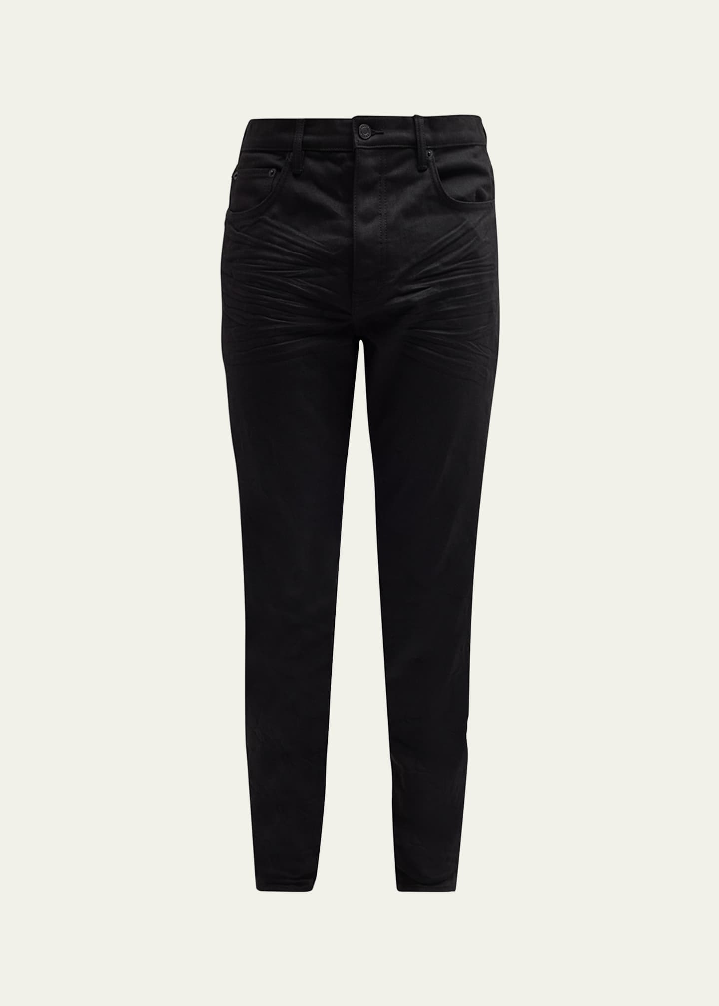 PURPLE Men's P005 Black Raw Slim-Fit Jeans Image 1 of 7
