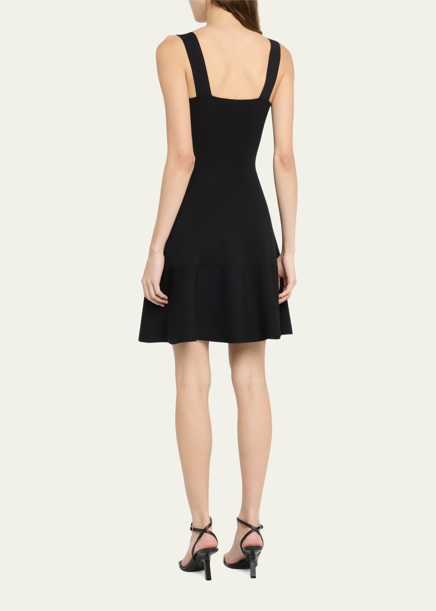 Sleeveless Square Neck Knit Mini Dress