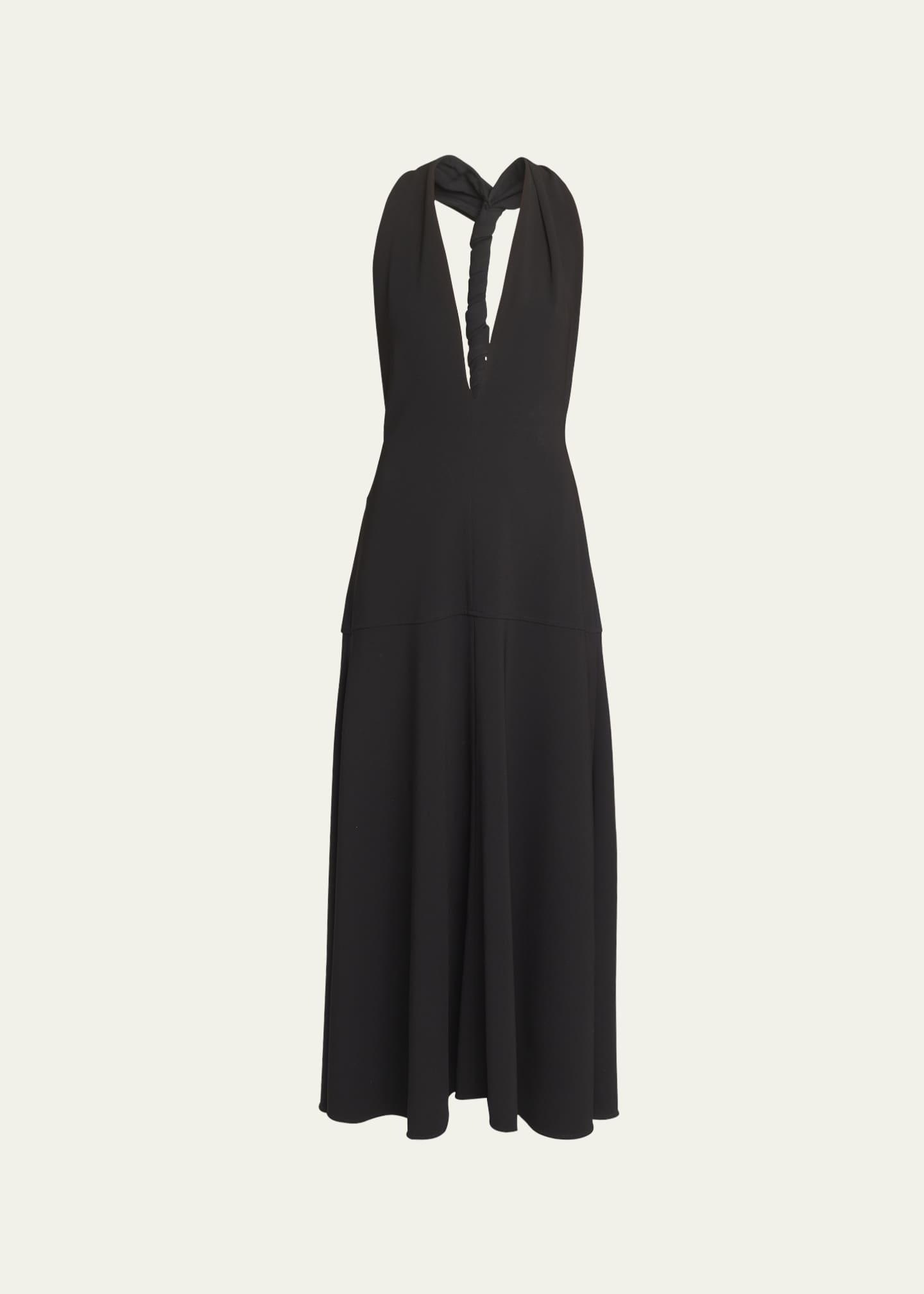 Proenza Schouler Matte Viscose Crepe Twist-Back Maxi Dress Image 1 of 5