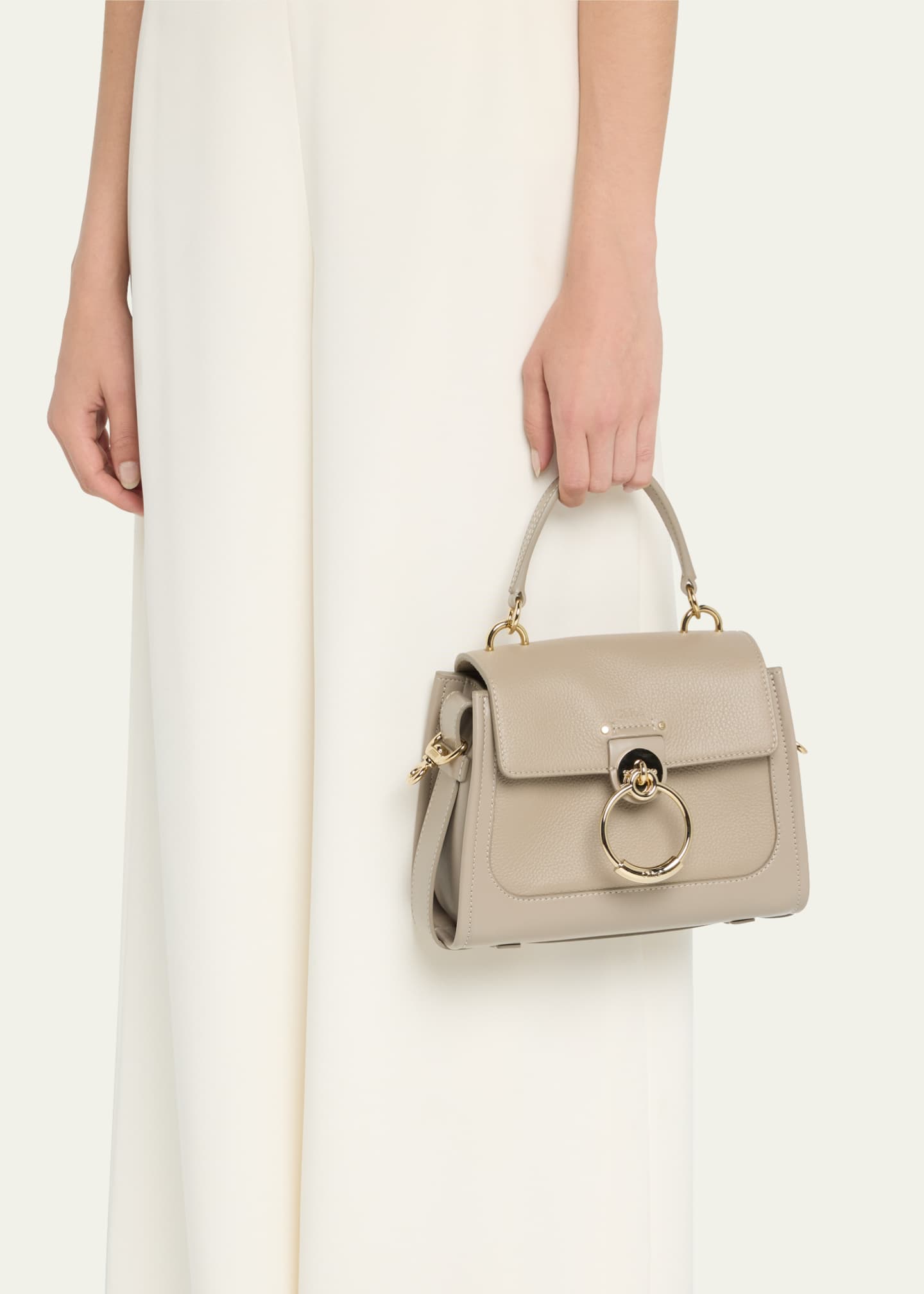 Chloé Tess leather shoulder bag, Brown
