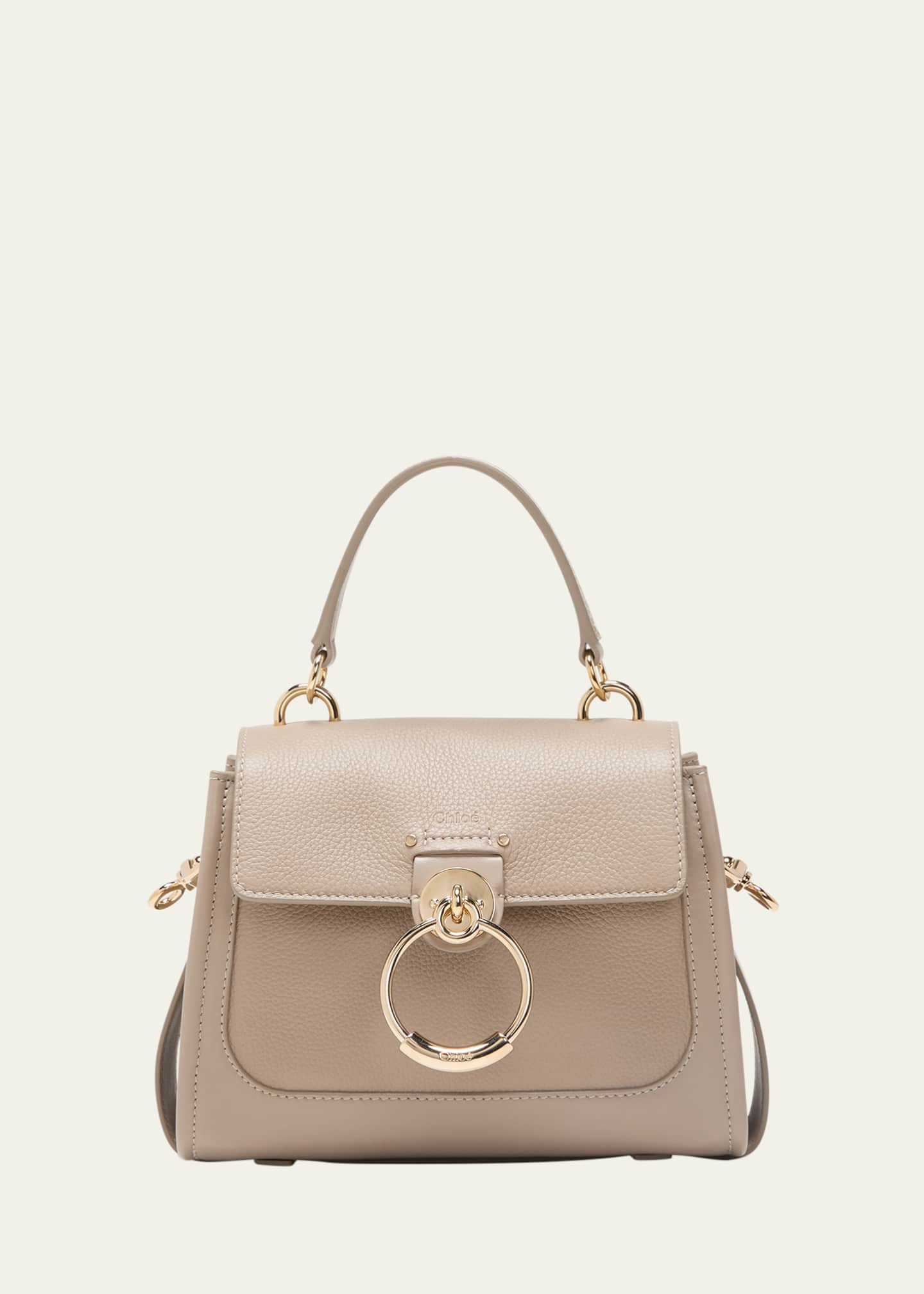 Chloé Tess leather shoulder bag, Brown