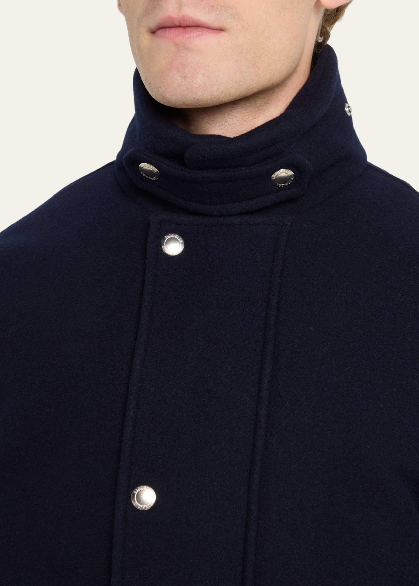 Brunello Cucinelli Men's WoolCashmere Car Coat with Removable Lining