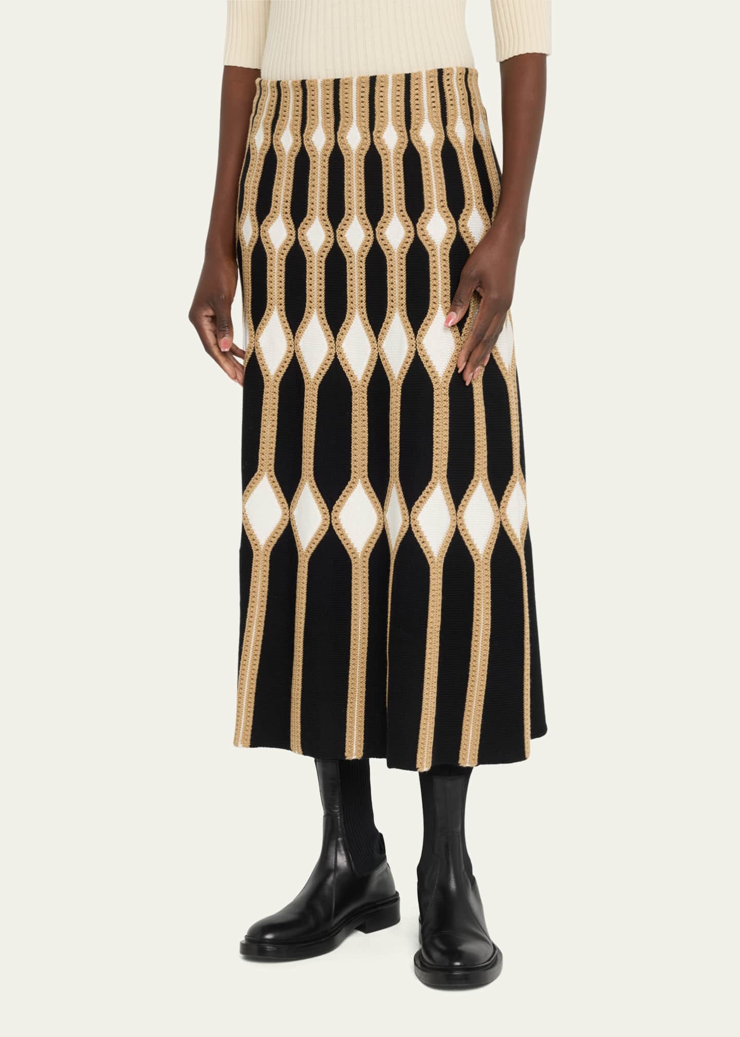 Cecil Damen Pullover Mit Geometric Intarsia - Gemütlicher Cosy Strickpullover