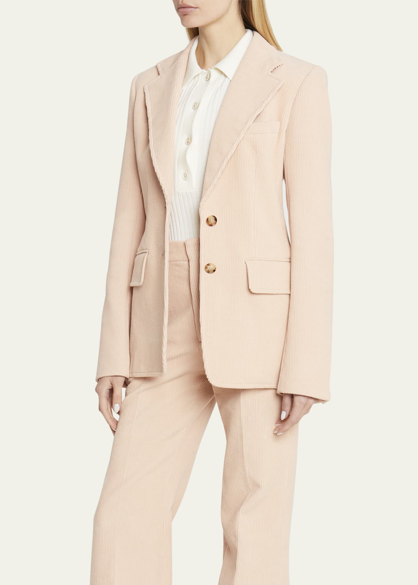 Chloe Double Breasted Corduroy Blazer Jacket Bergdorf Goodman