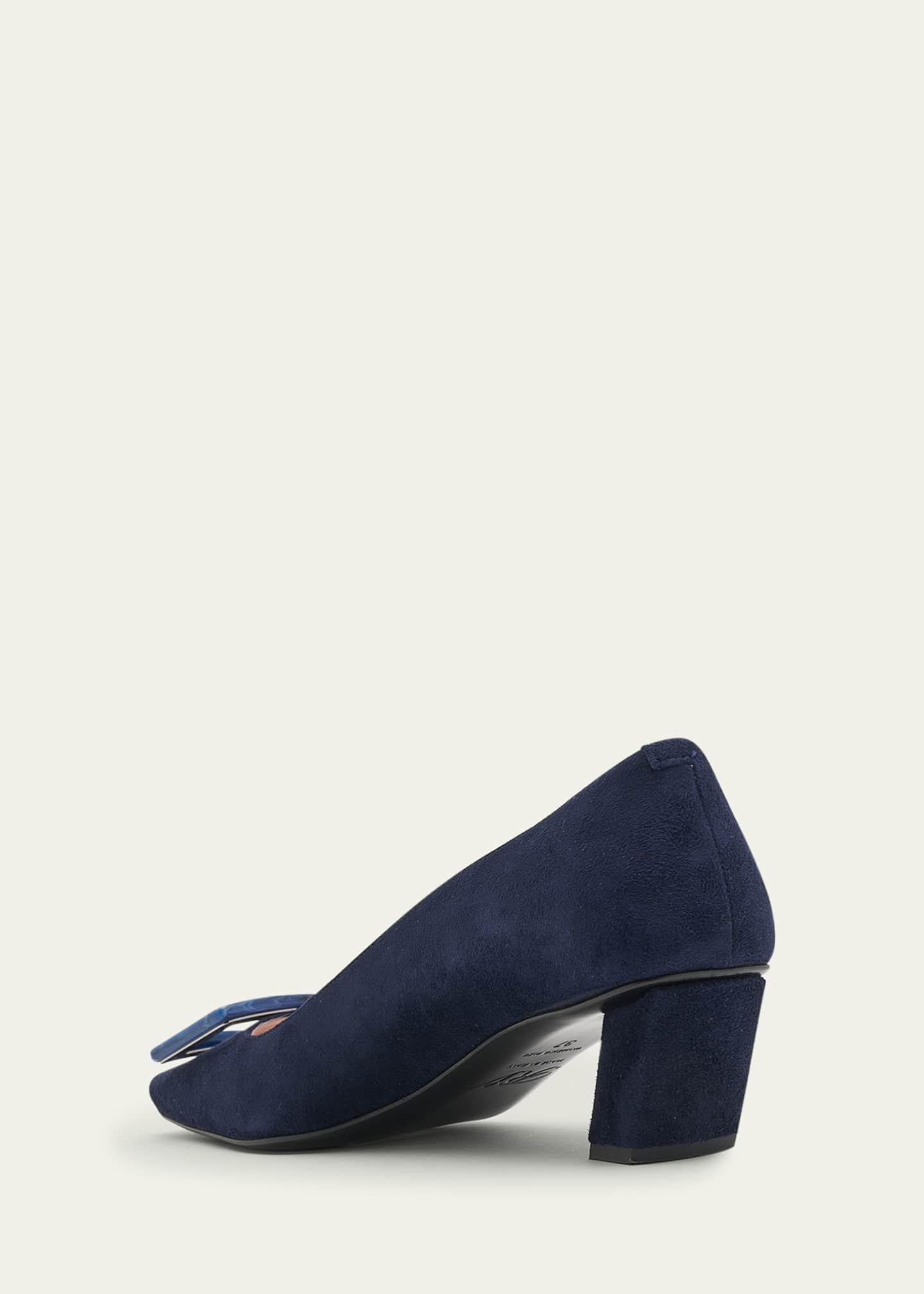 Roger Vivier Belle Vivier Suede Buckle Pumps Image 4 of 5