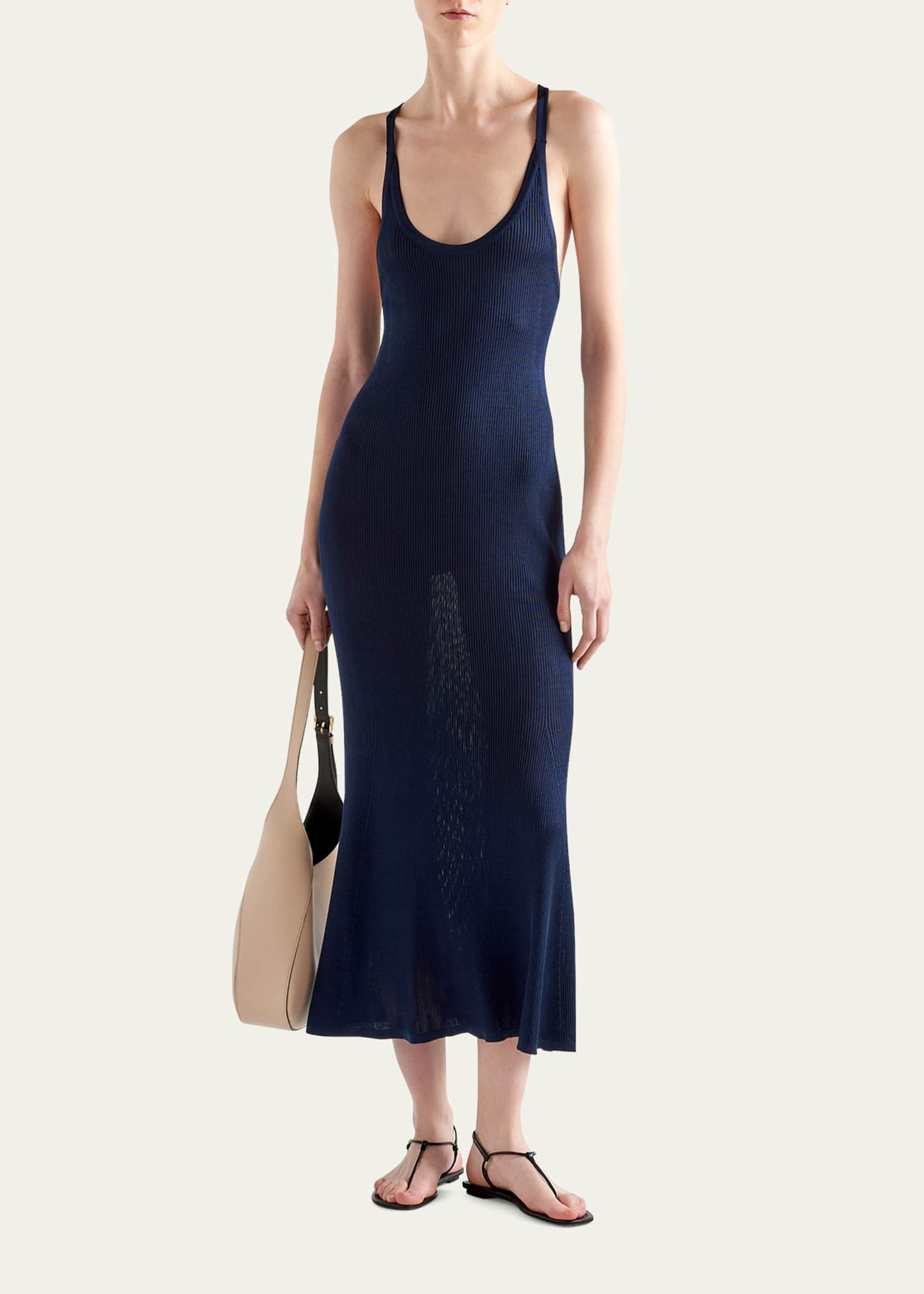 Silk Ribbed Tank Dress