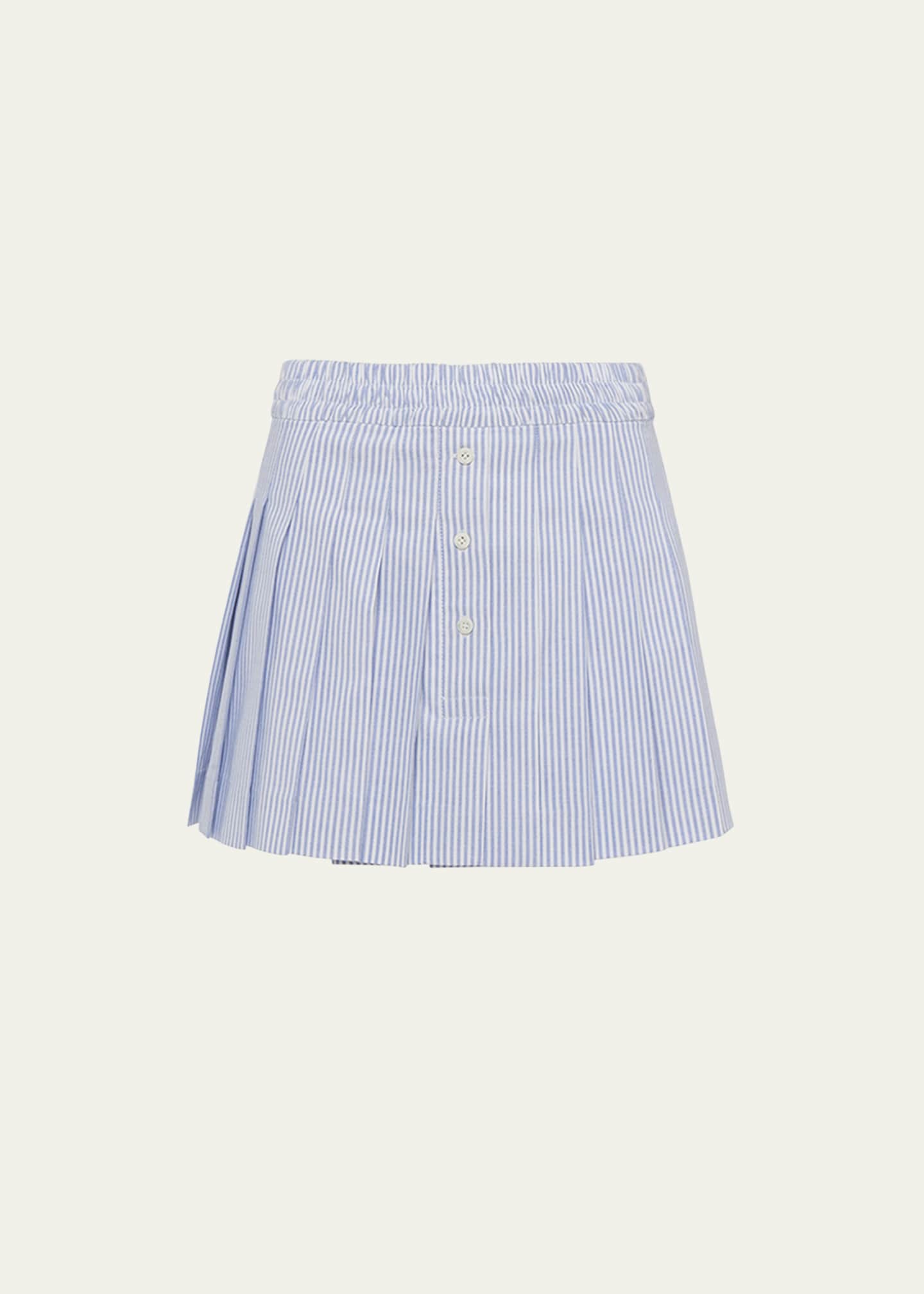 Pleated new arrivals stripe skirt