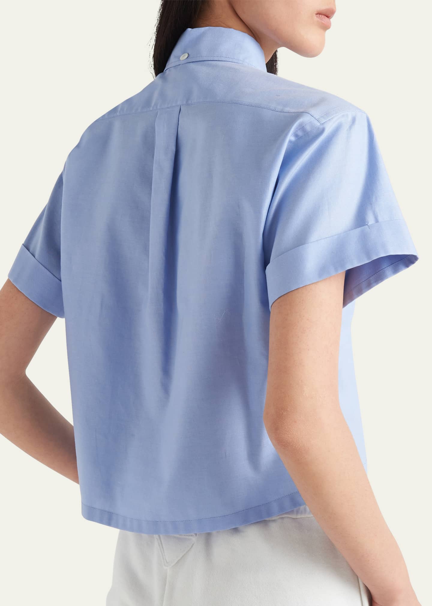 Prada Oxford Short-Sleeve Shirt Image 3 of 5