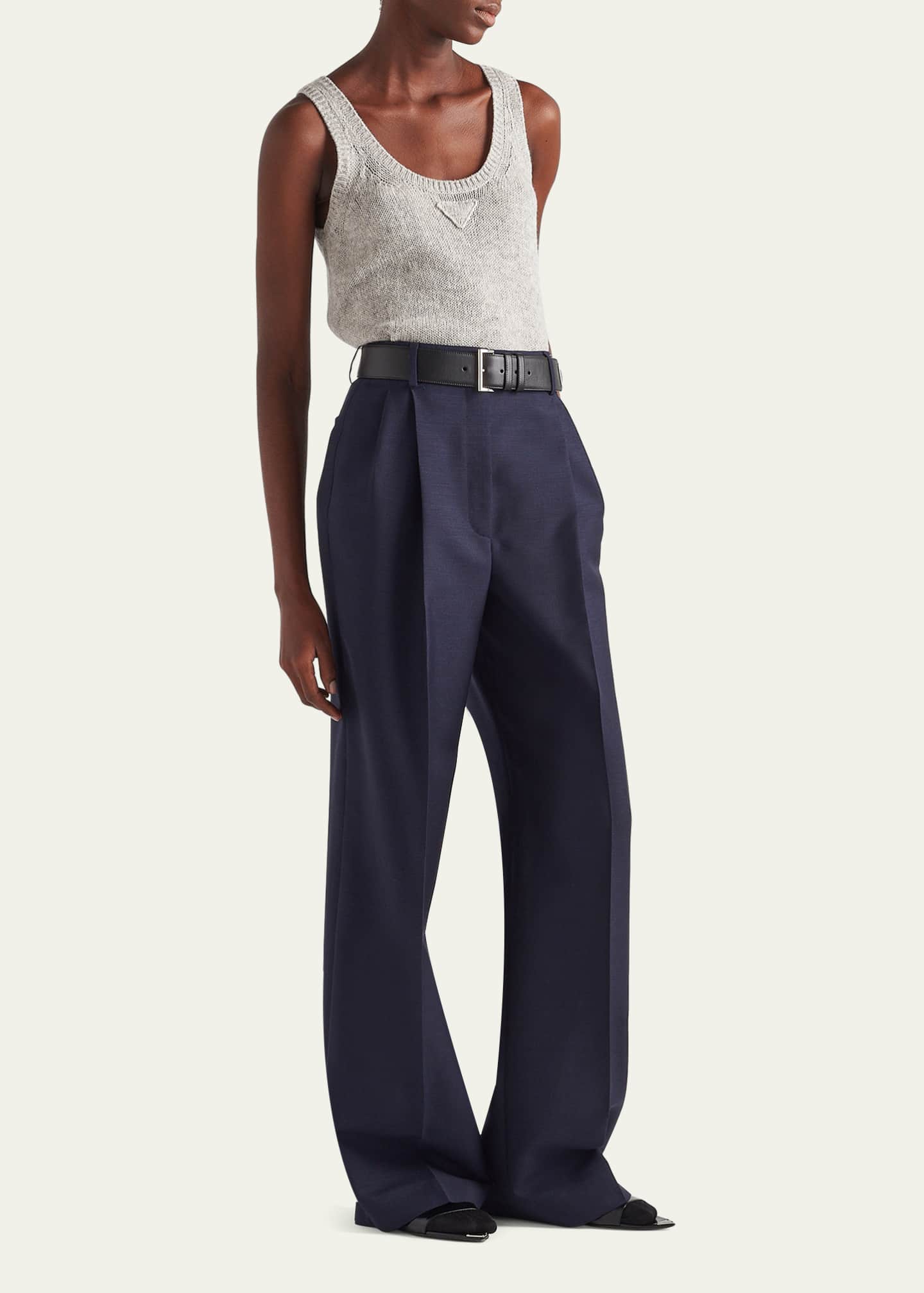 驚きの値段で Prada Goodman Bergdorf - Pants Straight-Leg Light Mohair パンツ