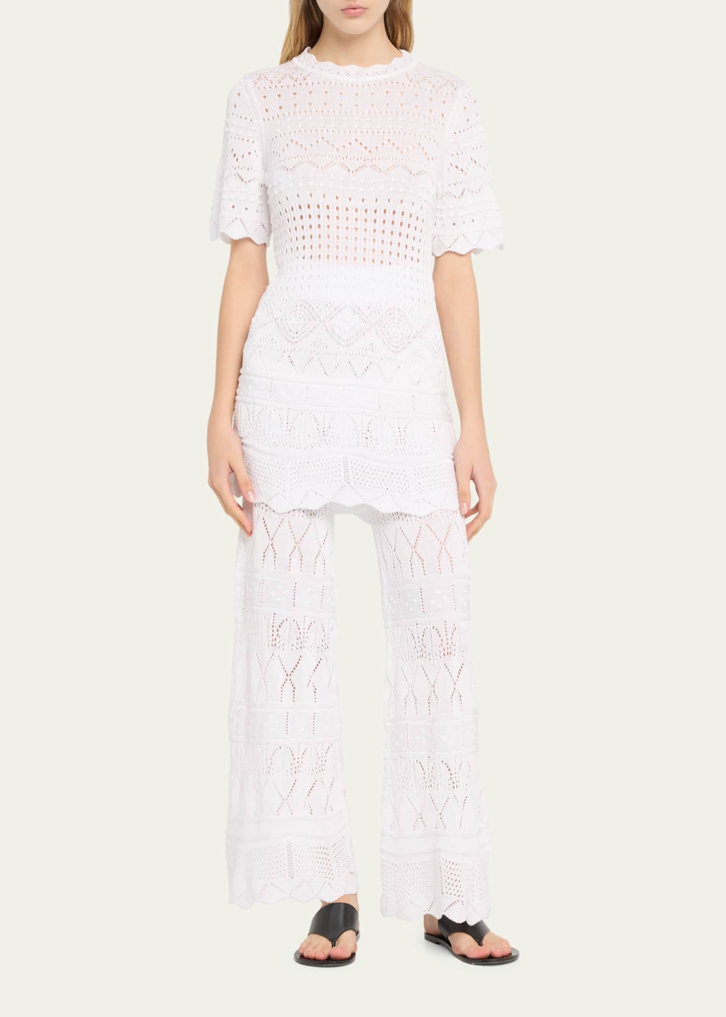 Eres Simone CrochetKnit Pants Bergdorf Goodman